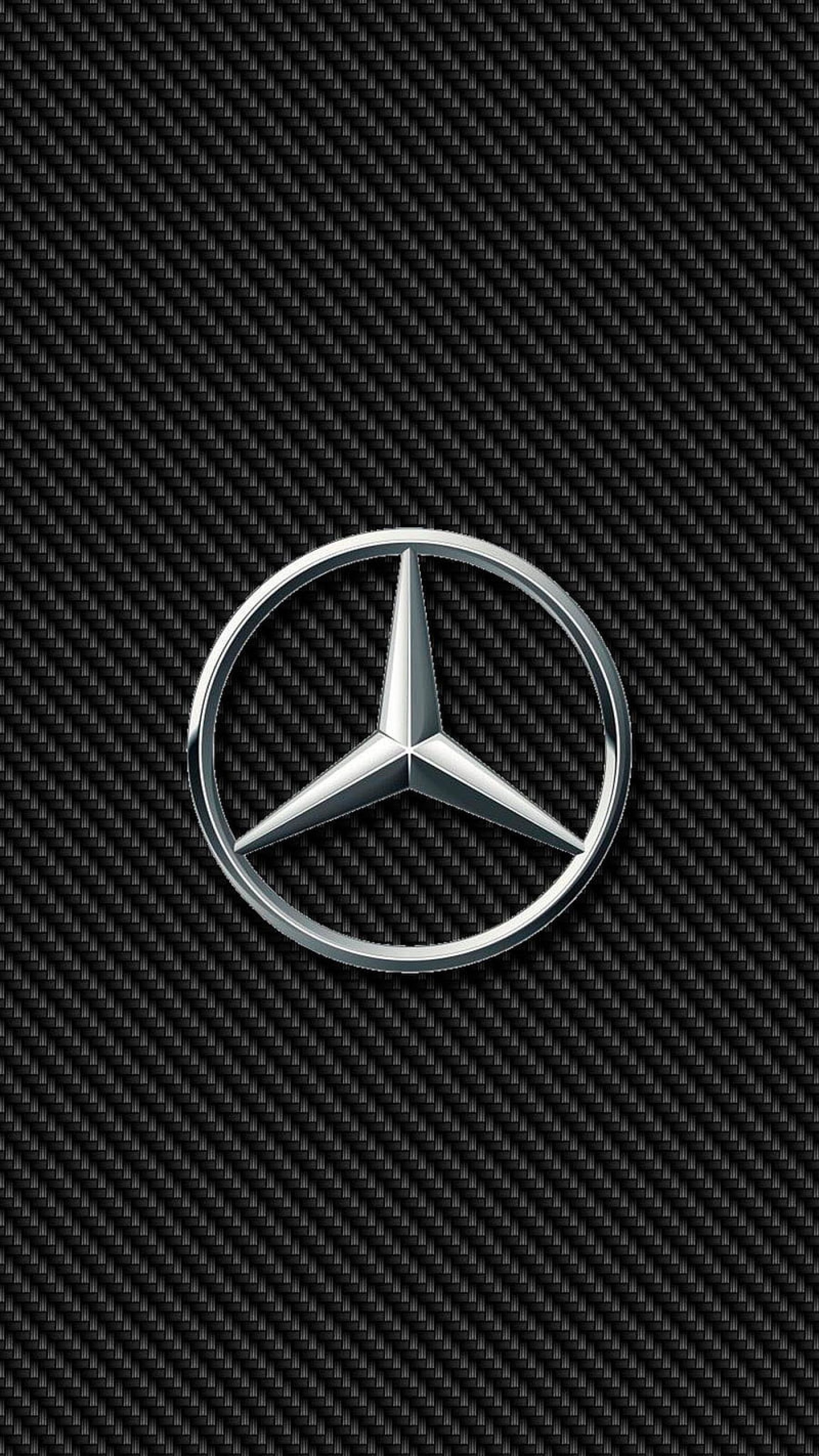 1800x3199 Mercedes Benz Logo Carbon Fiber