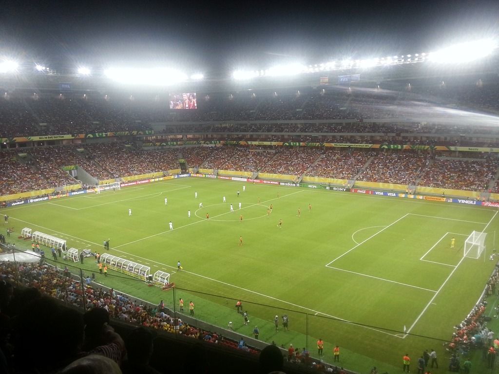 1024x768 A soccer game is being played in a stadium. Stadium arena pernambuco, sports. Domain Media Search Engine Public Domain Search