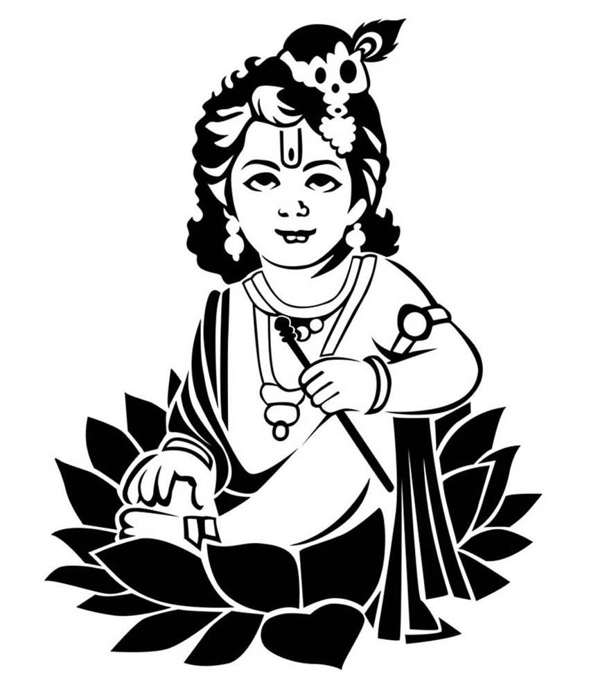 850x995 Black Krishna Wallpaper