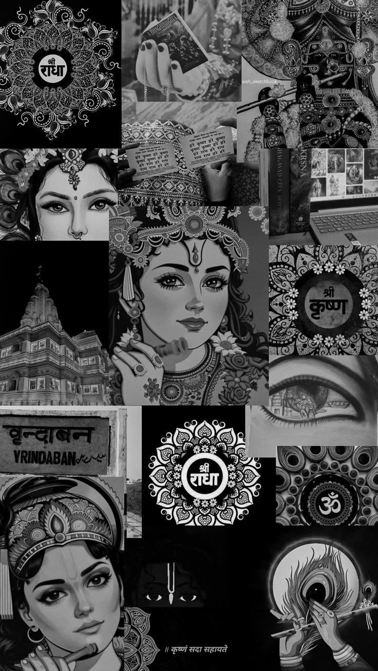 736x1308 Krishna black wallpaper
