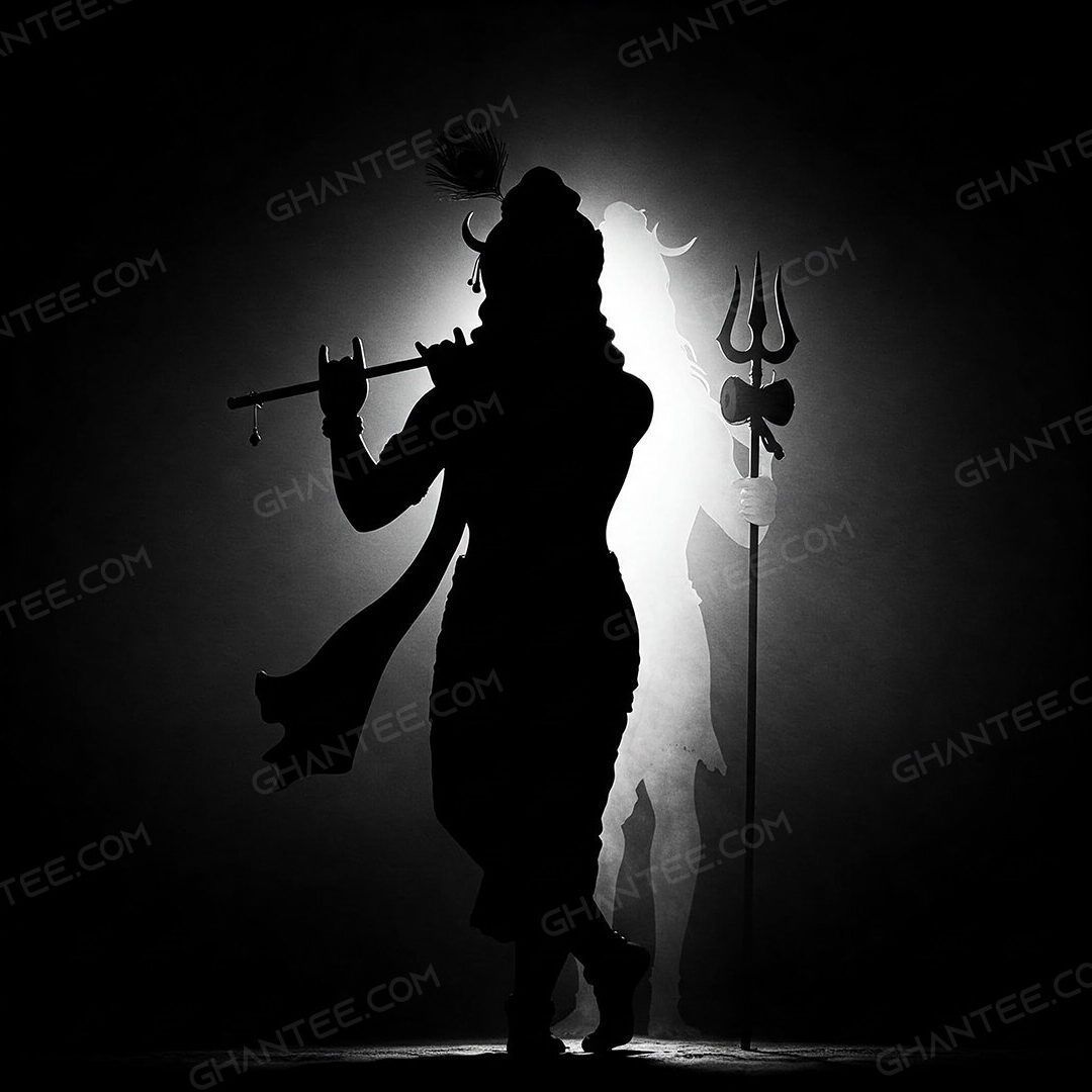 1080x1080 Krishna Shiva Wallpaper
