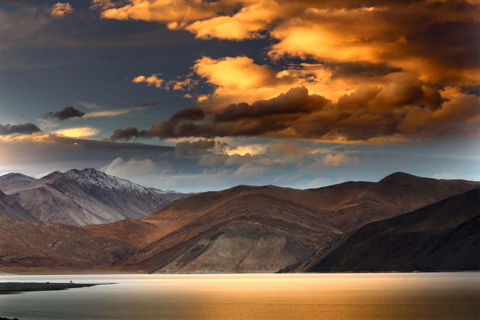 1581x1055 Most Beautiful Sunset View Image And Picture Of Pangong Tso