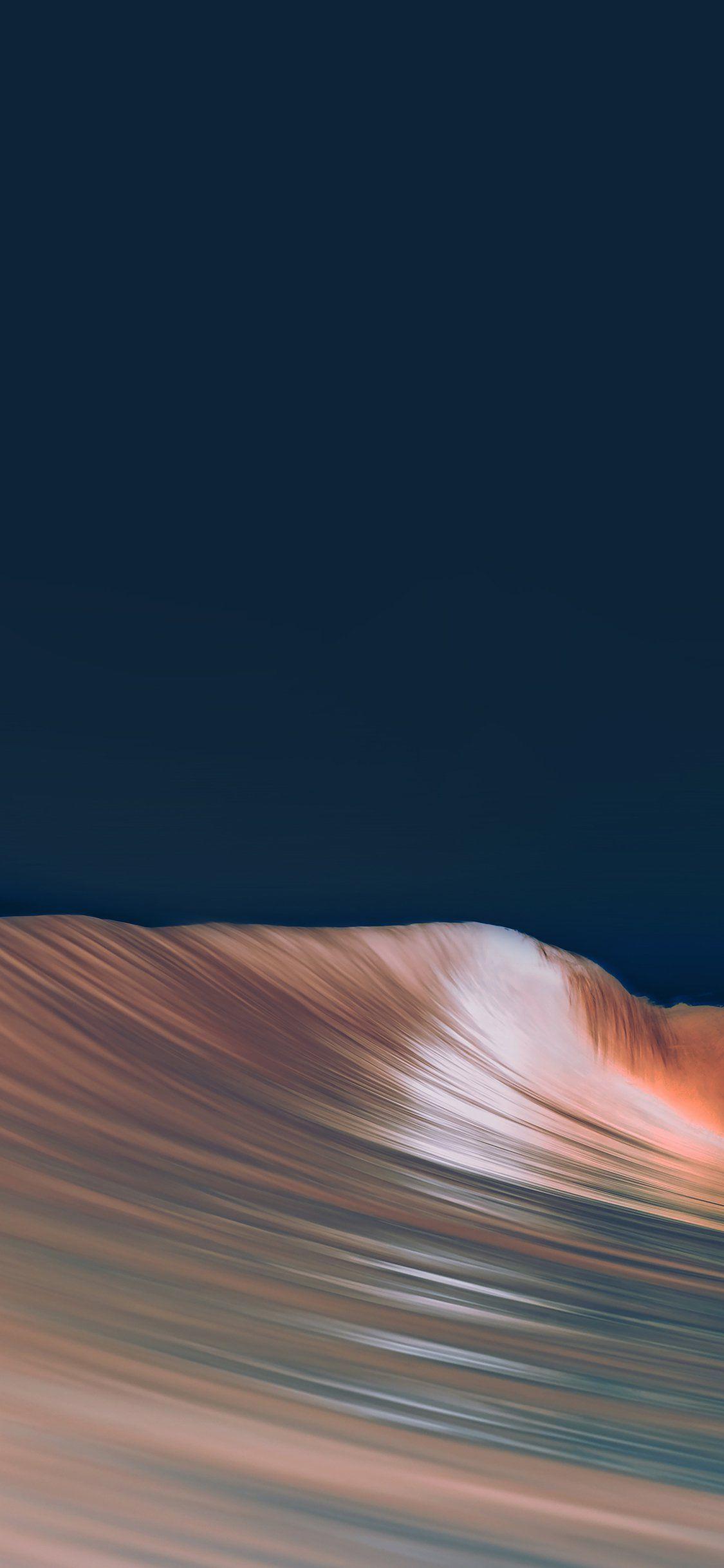 1125x2436 Rolling wave art dark simple minimal iPhone X Wallpaper Free Download