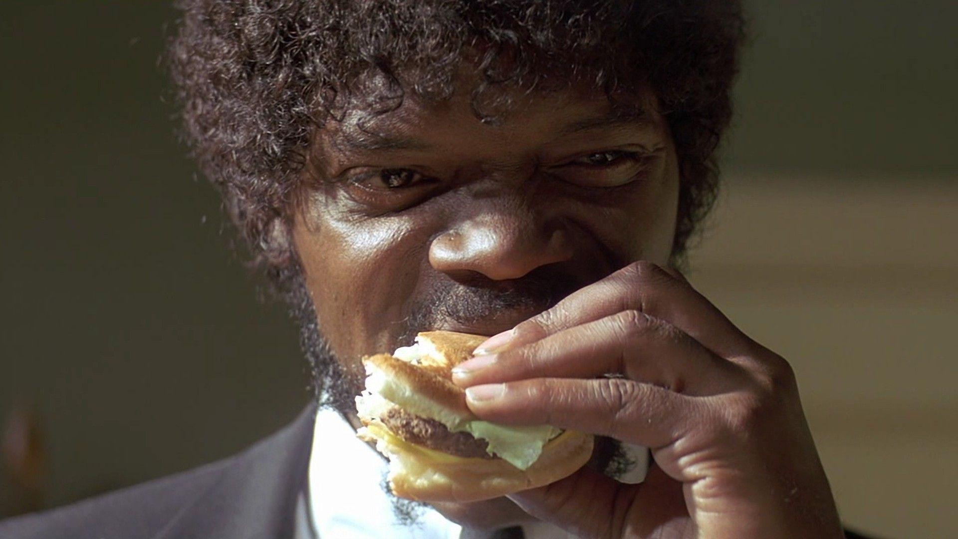1920x1080 #burgers, #eating, #Pulp Fiction, #Jules Winnfield