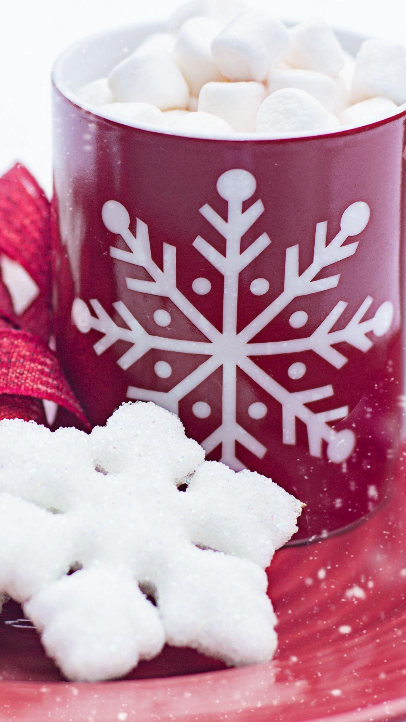 1350x2400 Download wallpaper 1350x2400 hot chocolate, marshmallows, cookies