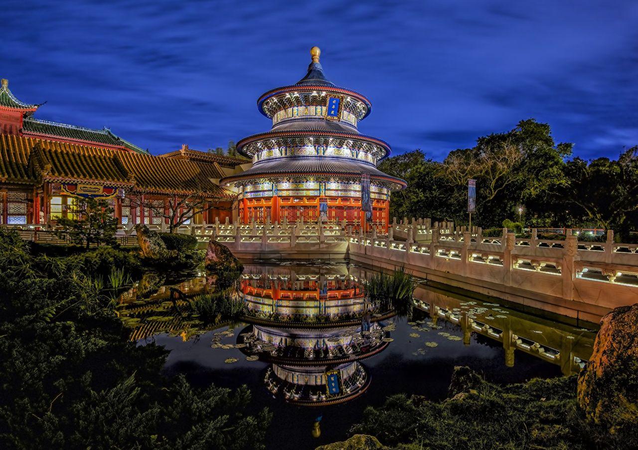 1280x902 Wallpaper Florida USA Walt Disney World, China Pavilion, Orlando