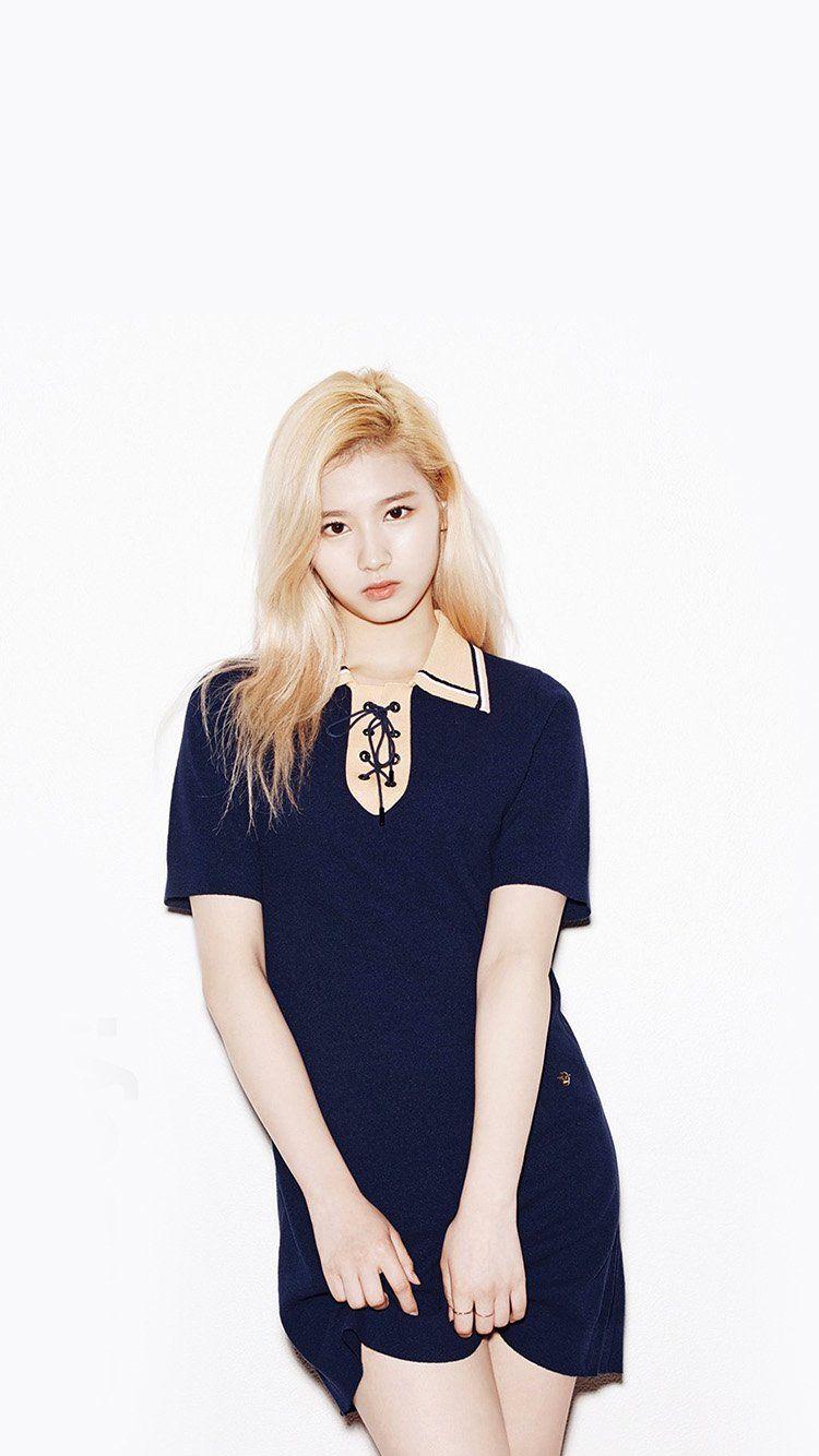 750x1334 Kpop Twice Sana Girl Cute White