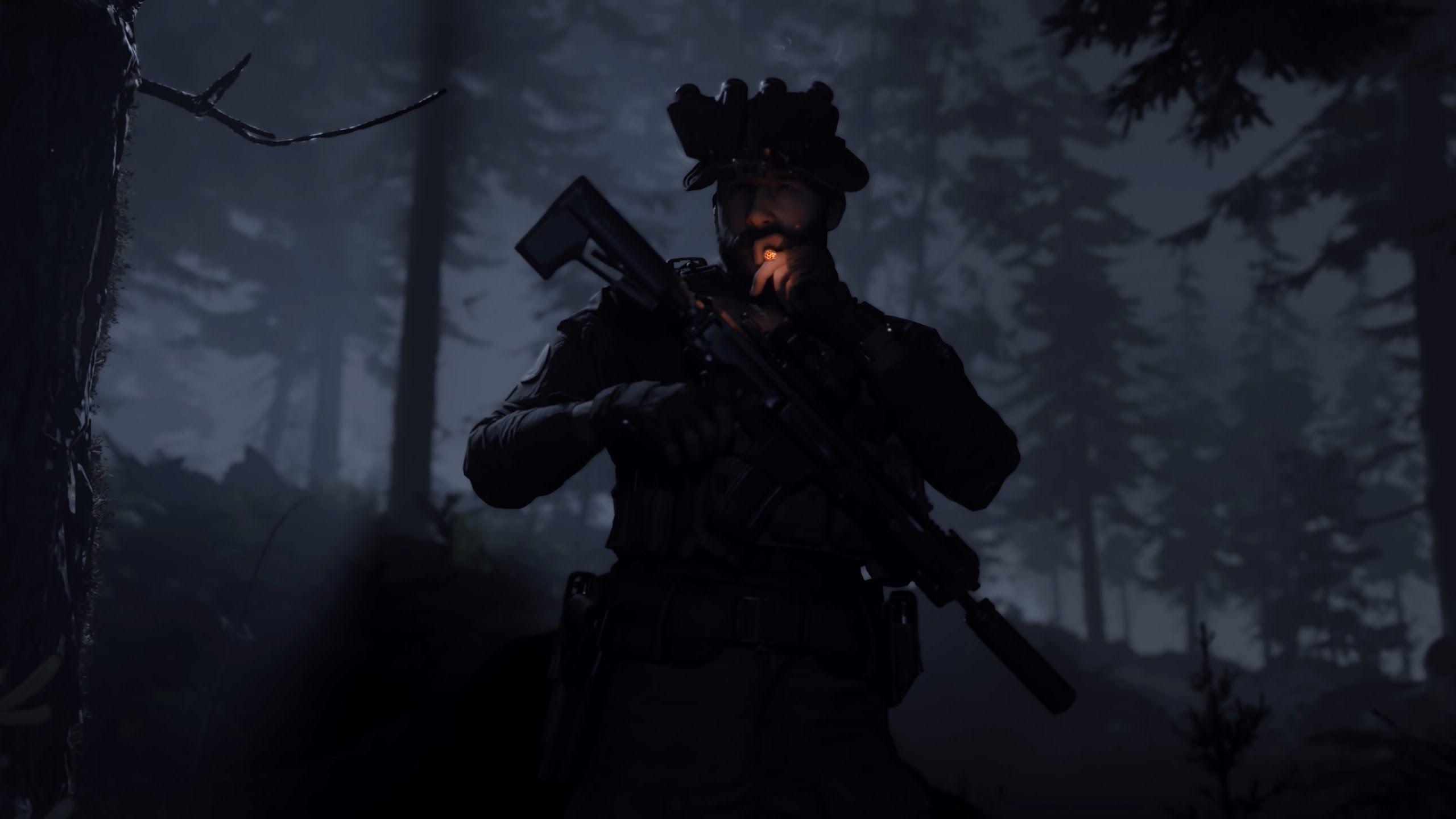 2560x1440 Call of Duty: Modern Warfare Captain Price Smoking 4K Wallpaper