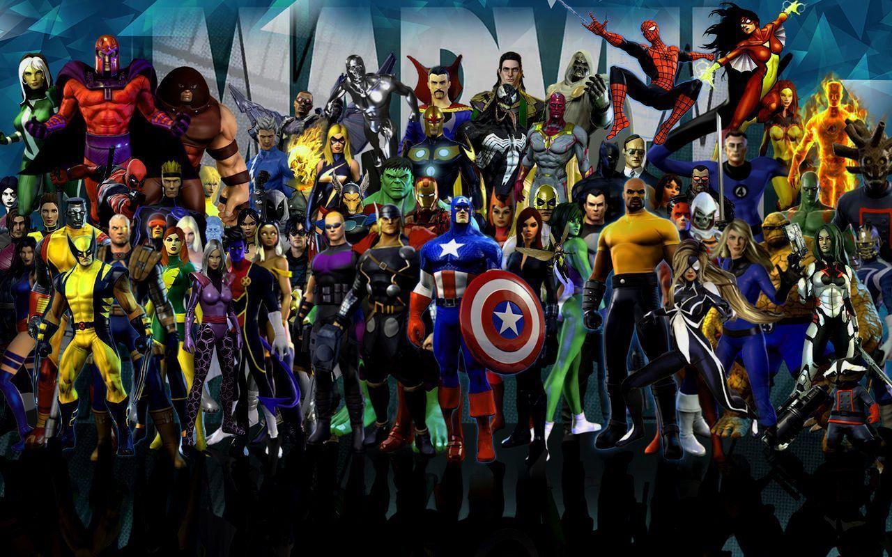 1280x800 4K Marvel Characters Wallpaper