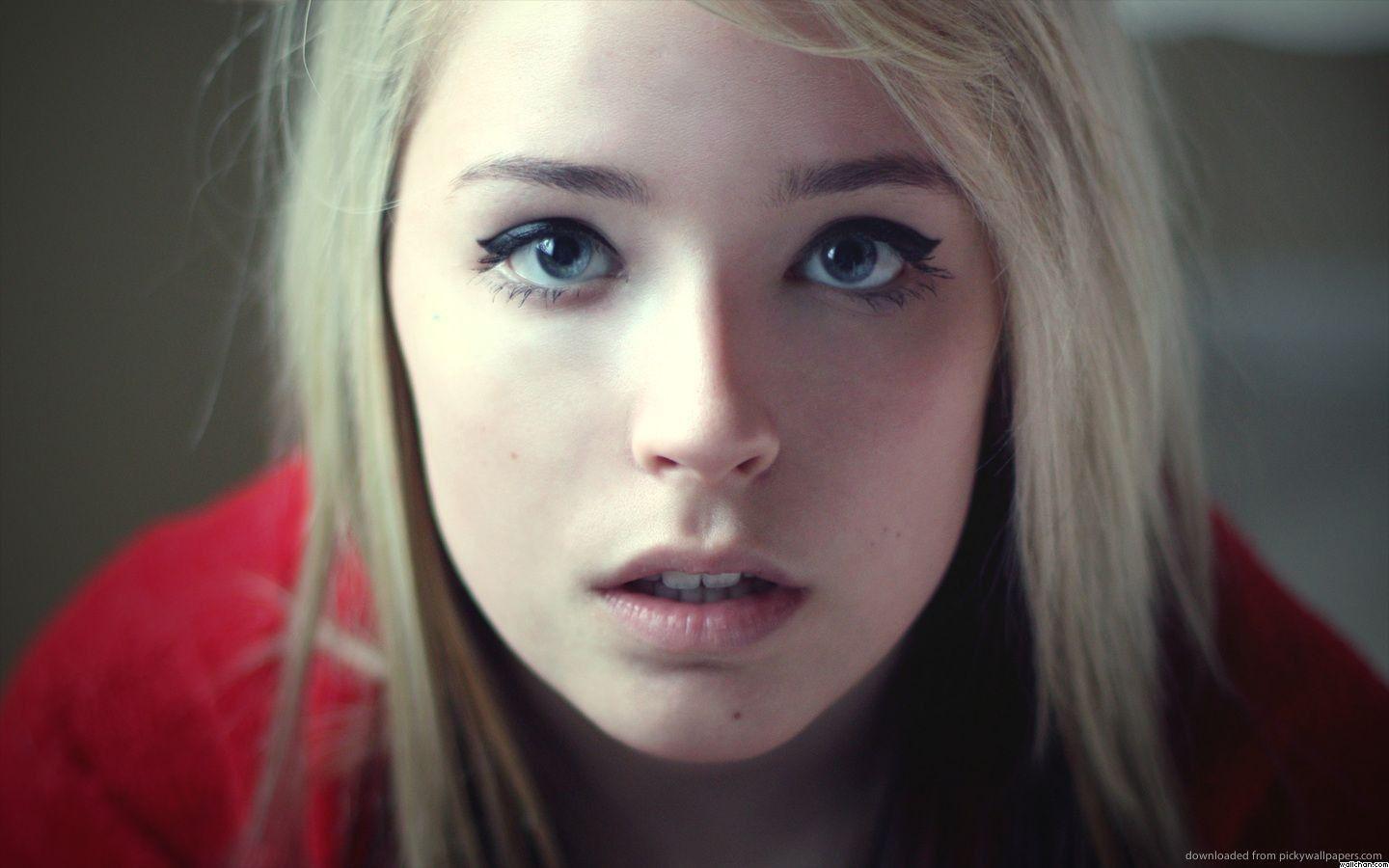 1440x900 #blonde, #closeup, #face, wallpaper. People wallpaper