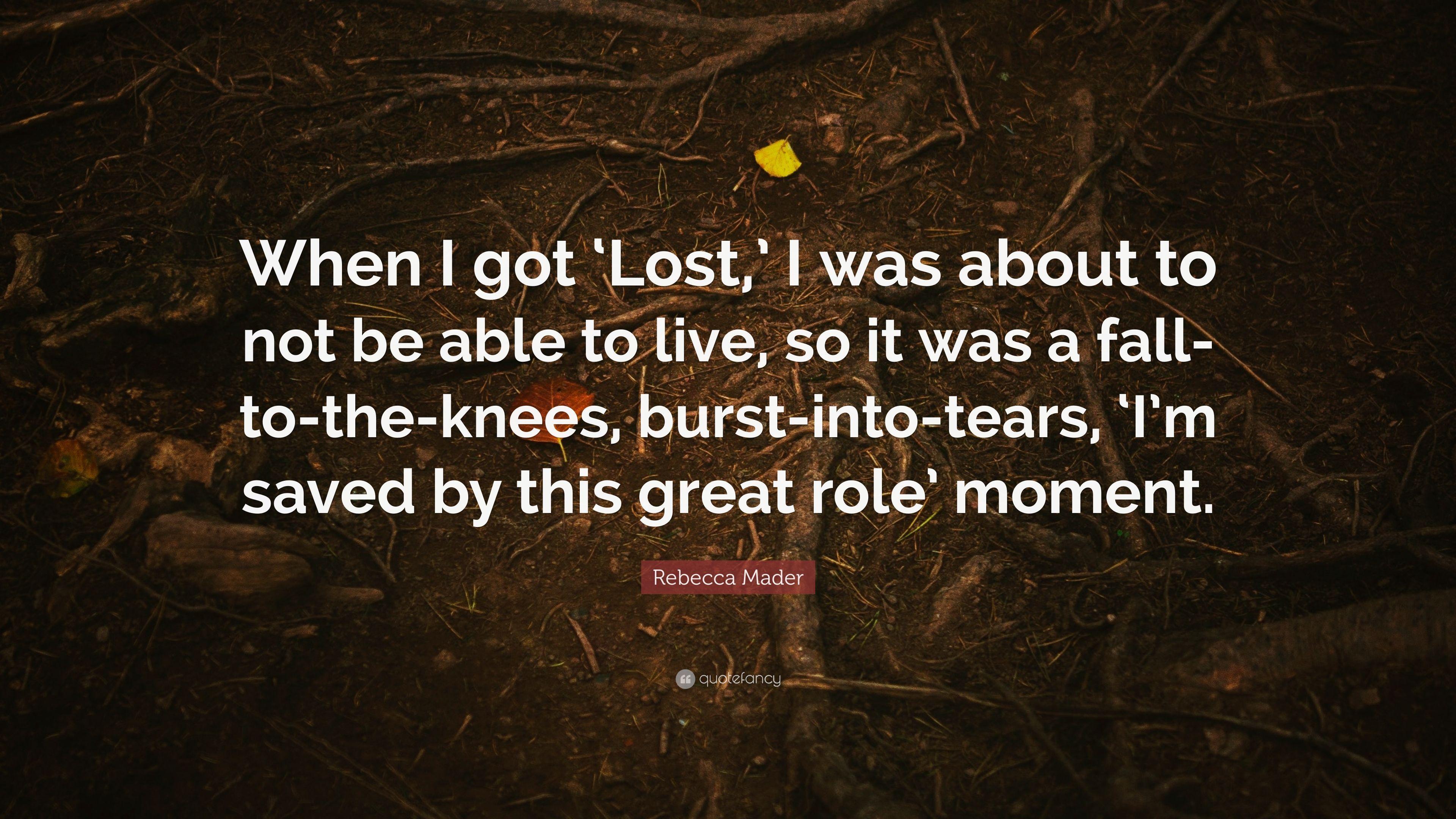 3840x2160 Rebecca Mader Quote: “When I got 'Lost, ' I was about to not be