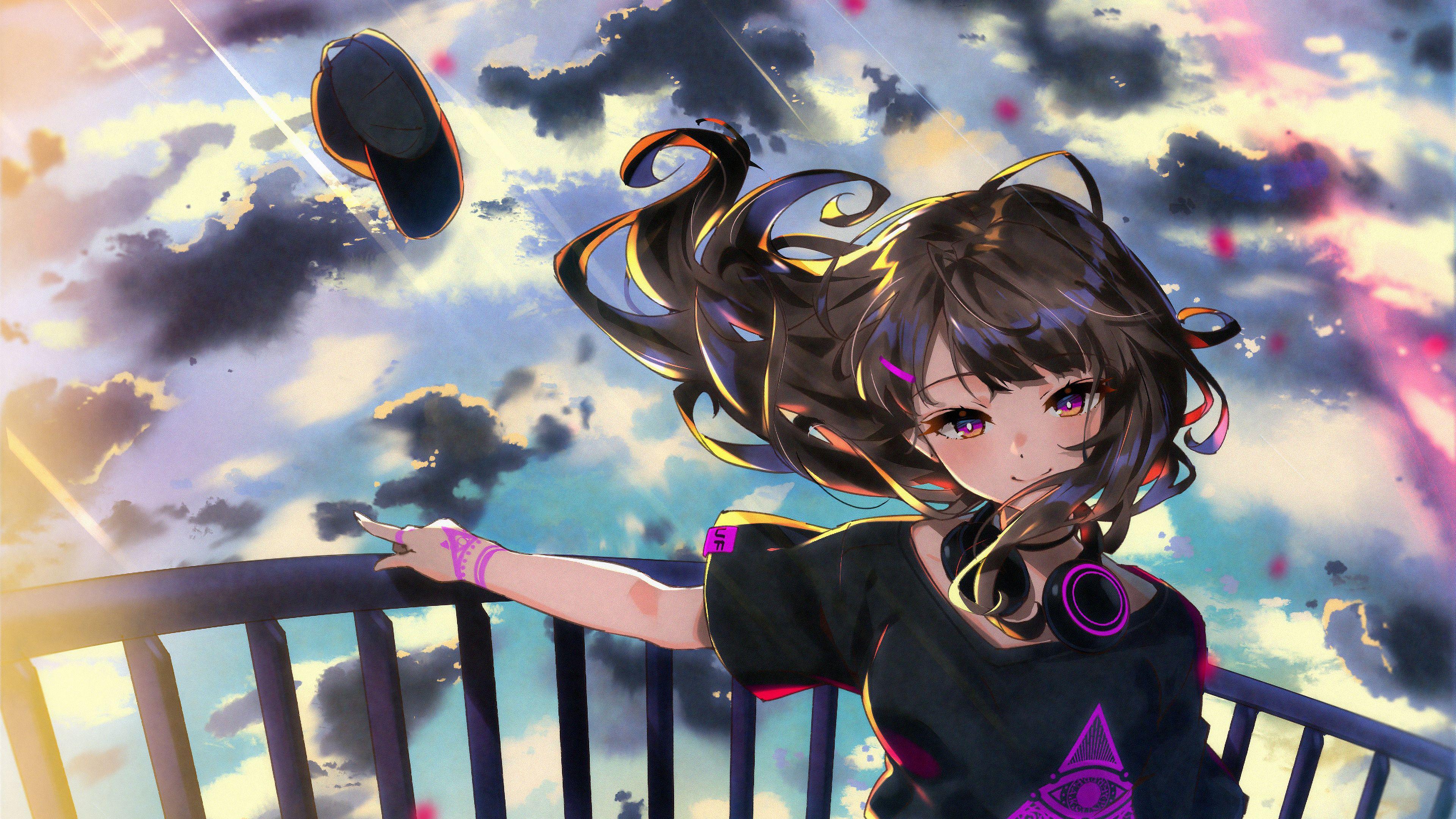 3840x2160 Anime Girl Standing At Height 4k, HD Anime, 4k Wallpaper, Image, Background, Photo and Picture