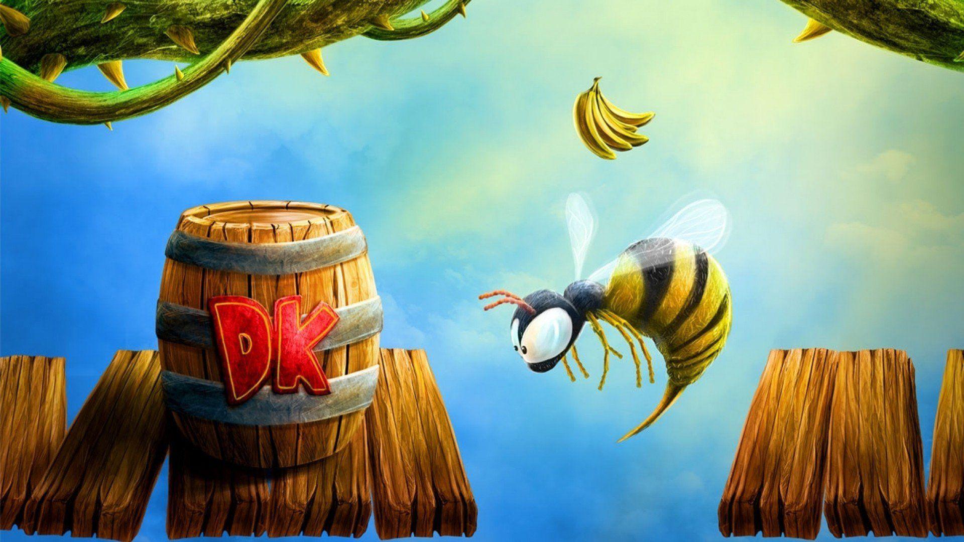 1920x1080 donkey kong country, Zinger, Barrels Wallpaper HD / Desktop and Mobile Background
