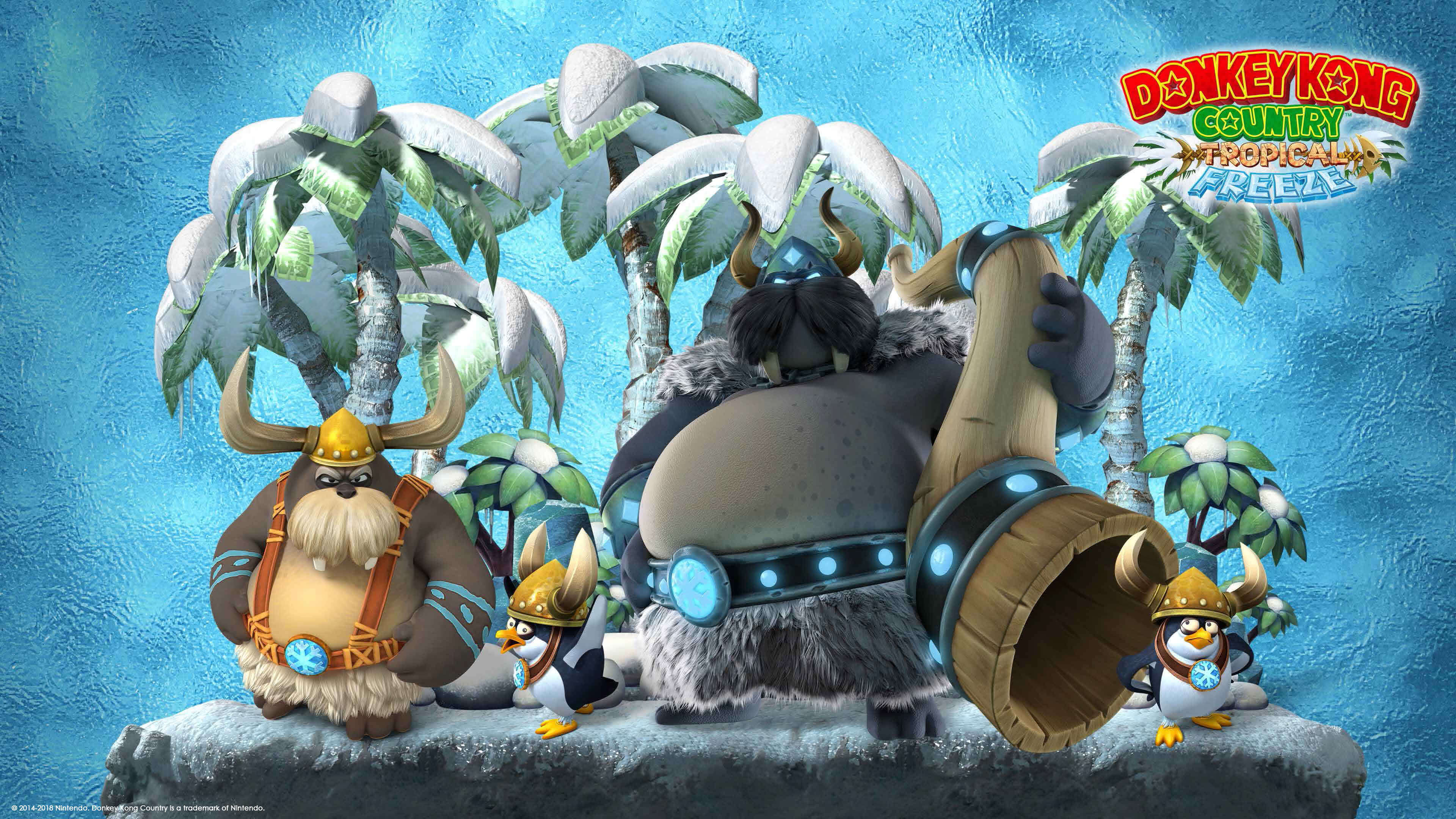 3840x2160 Donkey Kong Country Tropical Freeze Snowmads UHD 4K Wallpaper