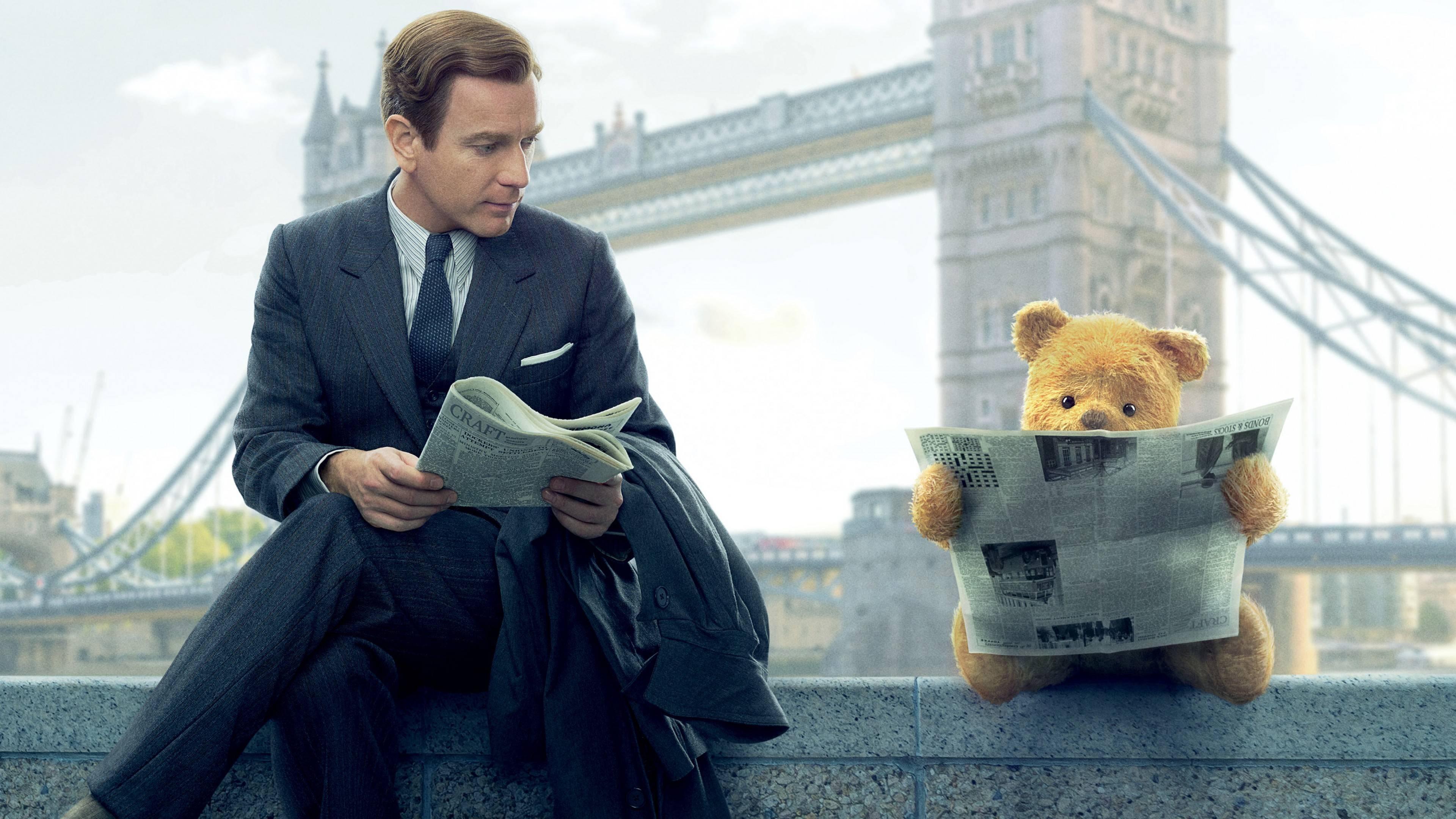 3840x2160 Wallpaper Of Christopher Robin And Ewan McGregor