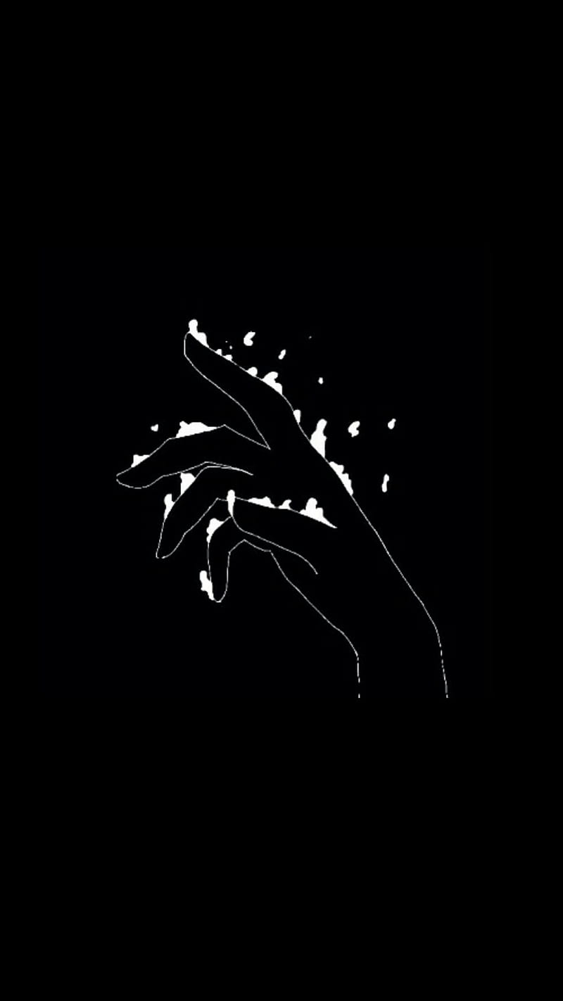 800x1423 Aesthetic, badgirl, black aesthetic, cool, eye popping, fire, hand, skulls, themes, HD phone wallpaper