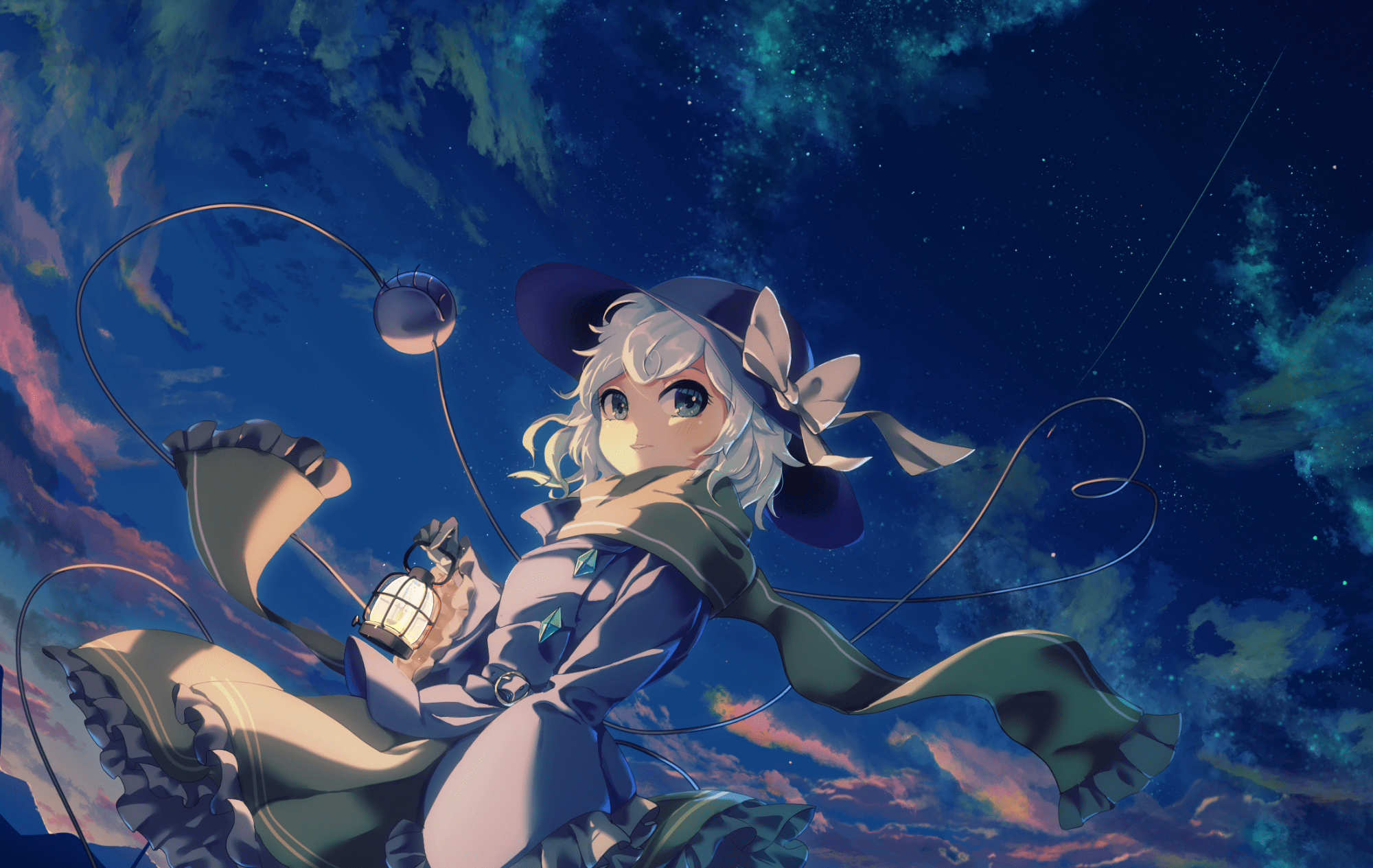 2000x1265 Download Koishi Komeiji Anime Touhou HD Wallpaper
