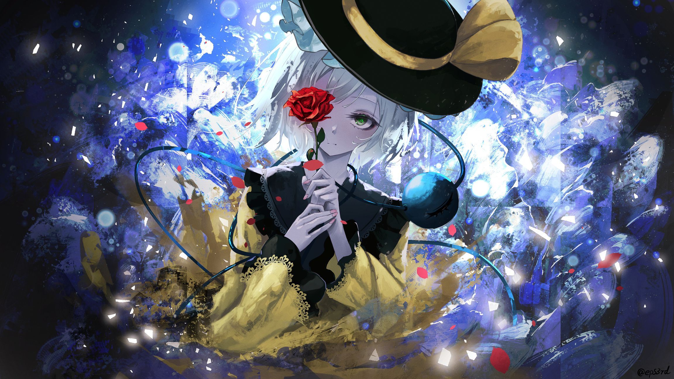 2304x1296 Download Koishi Komeiji Anime Touhou HD Wallpaper