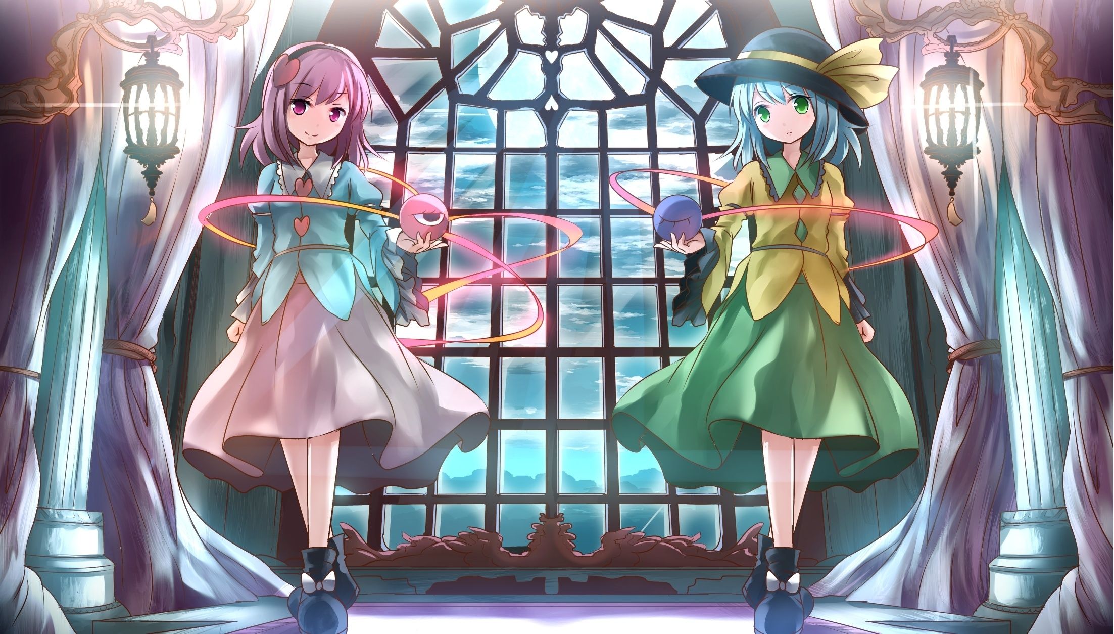 2205x1254 Wallpaper touhou, Komeiji Satori, Risuta an, Komeiji Koishi for mobile and desktop, section аниме, resolution 2205x1254