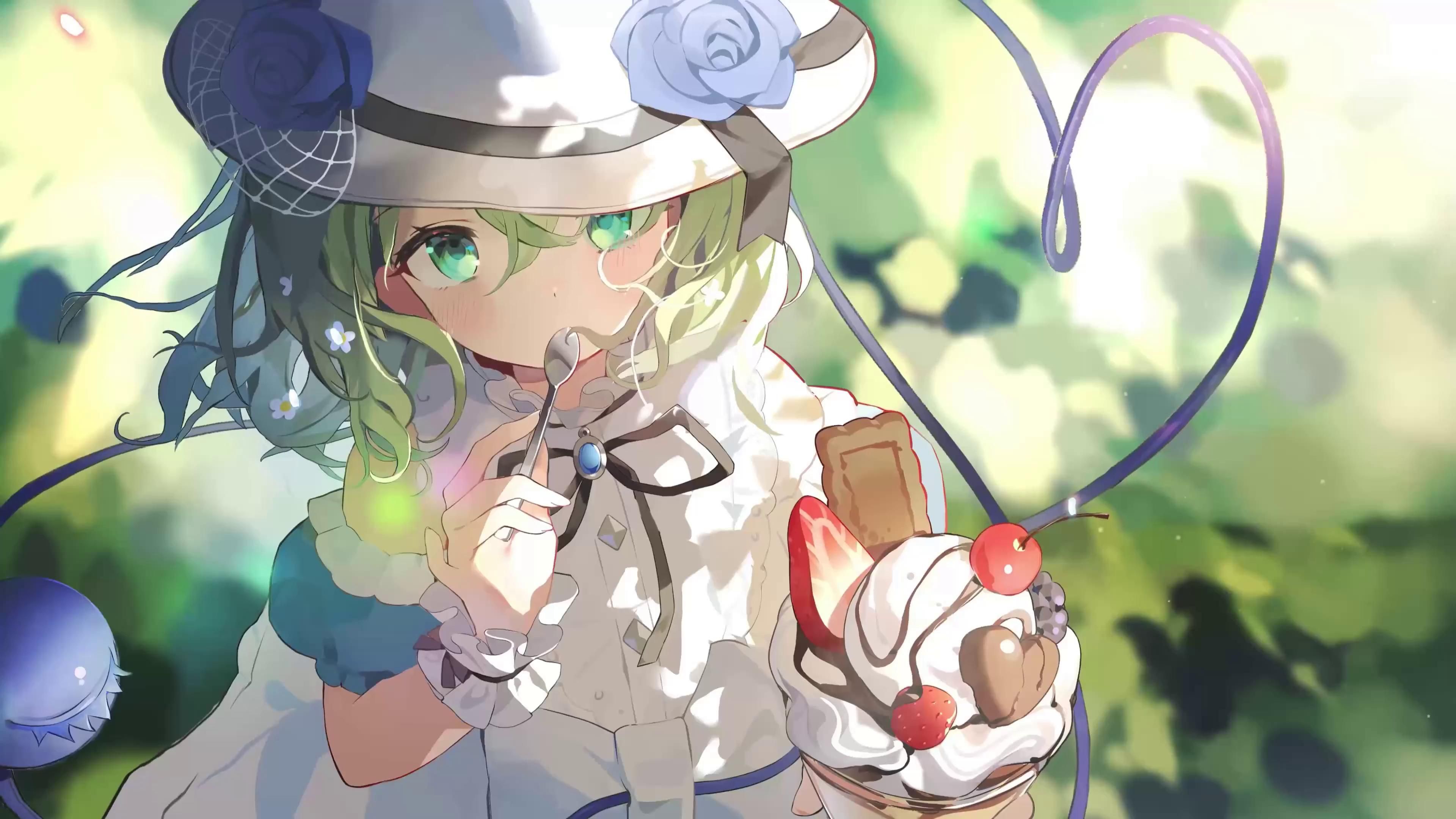 3840x2160 Koishi Komeiji's Enigmatic Presence in Touhou Live Wallpaper