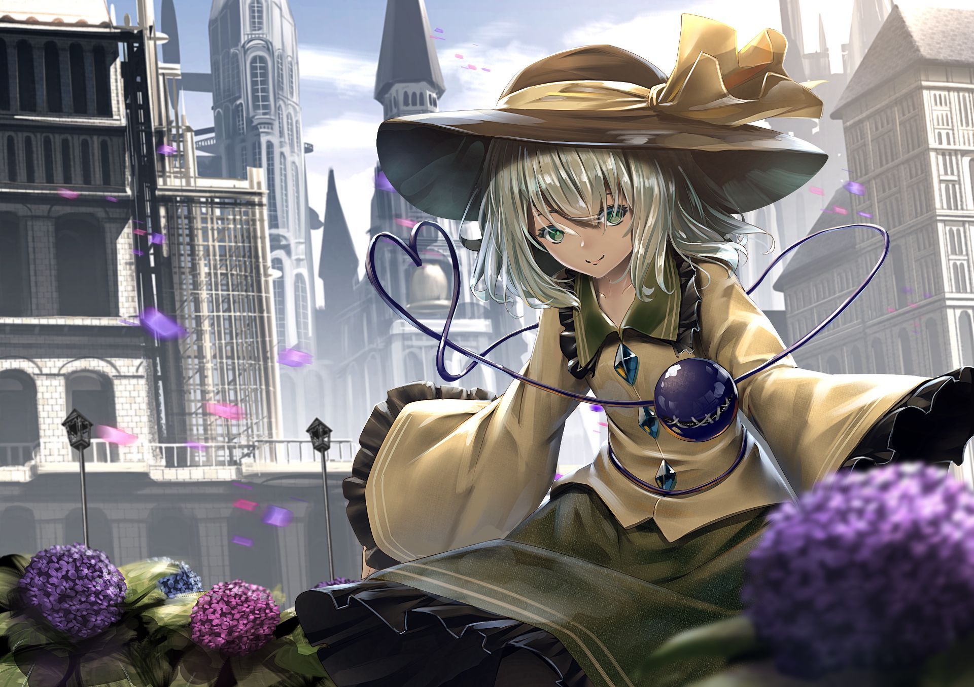 1920x1356 Desktop wallpaper: Anime, Touhou, Hat, Koishi Komeiji 4K free download for PC. 857442