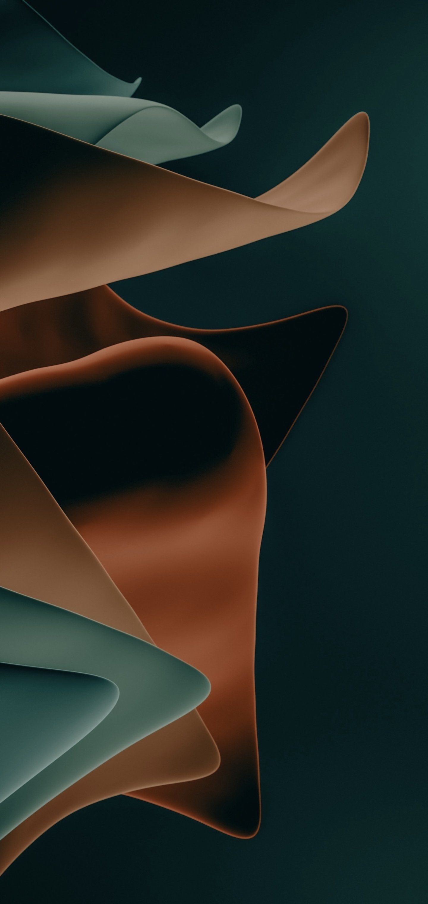 1440x3040 Sleek Windows 11 Tech Flow: Modern Phone Wallpaper Design