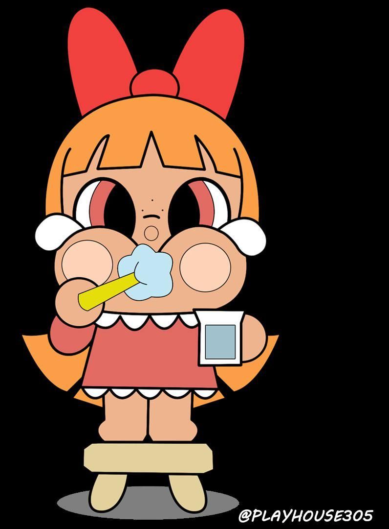 796x1080 Popmart Crybaby X Powerpuff Girls Digital Drawing