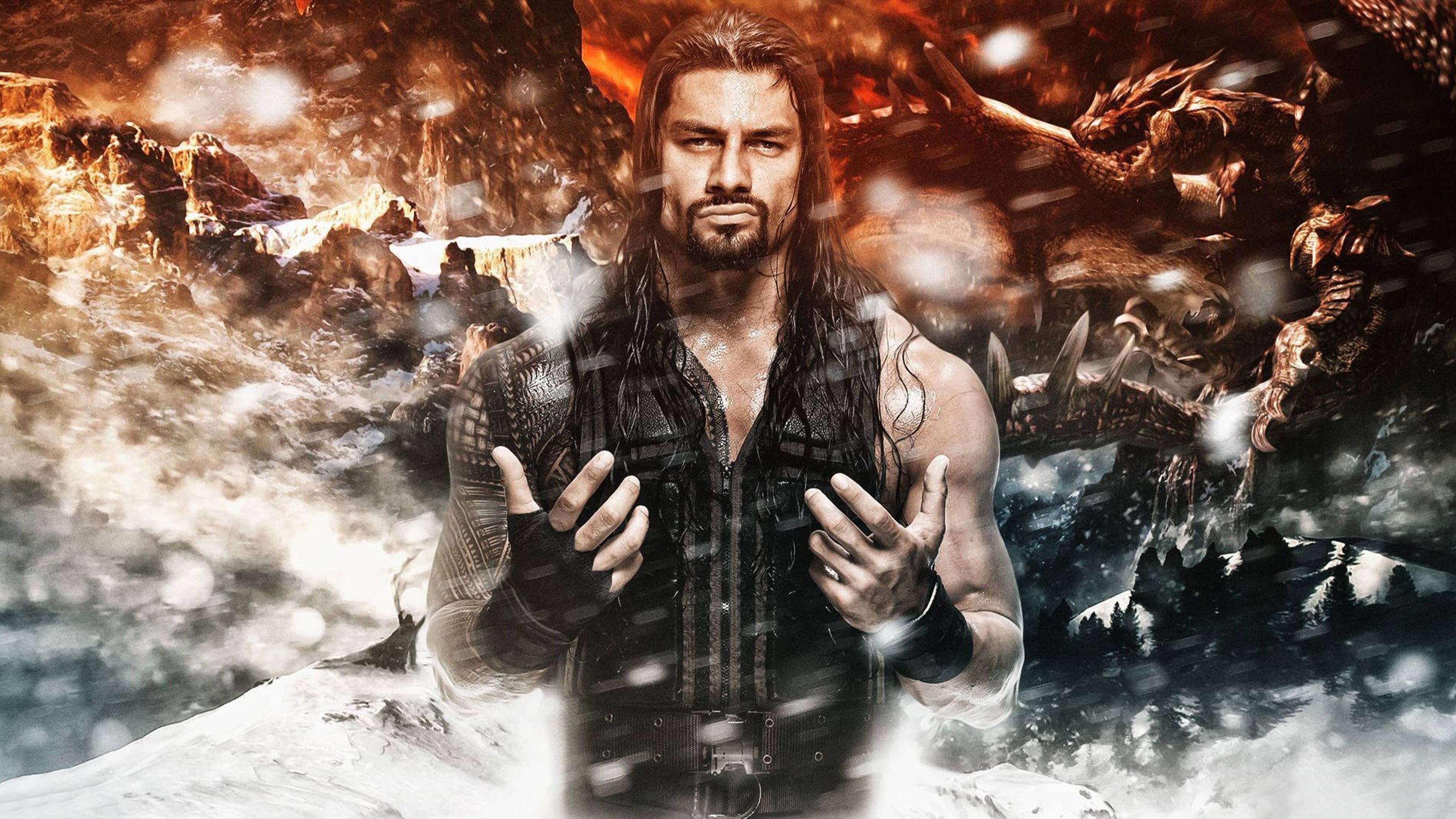 3840x2160 Roman Reigns Desktop Wallpaper 4K