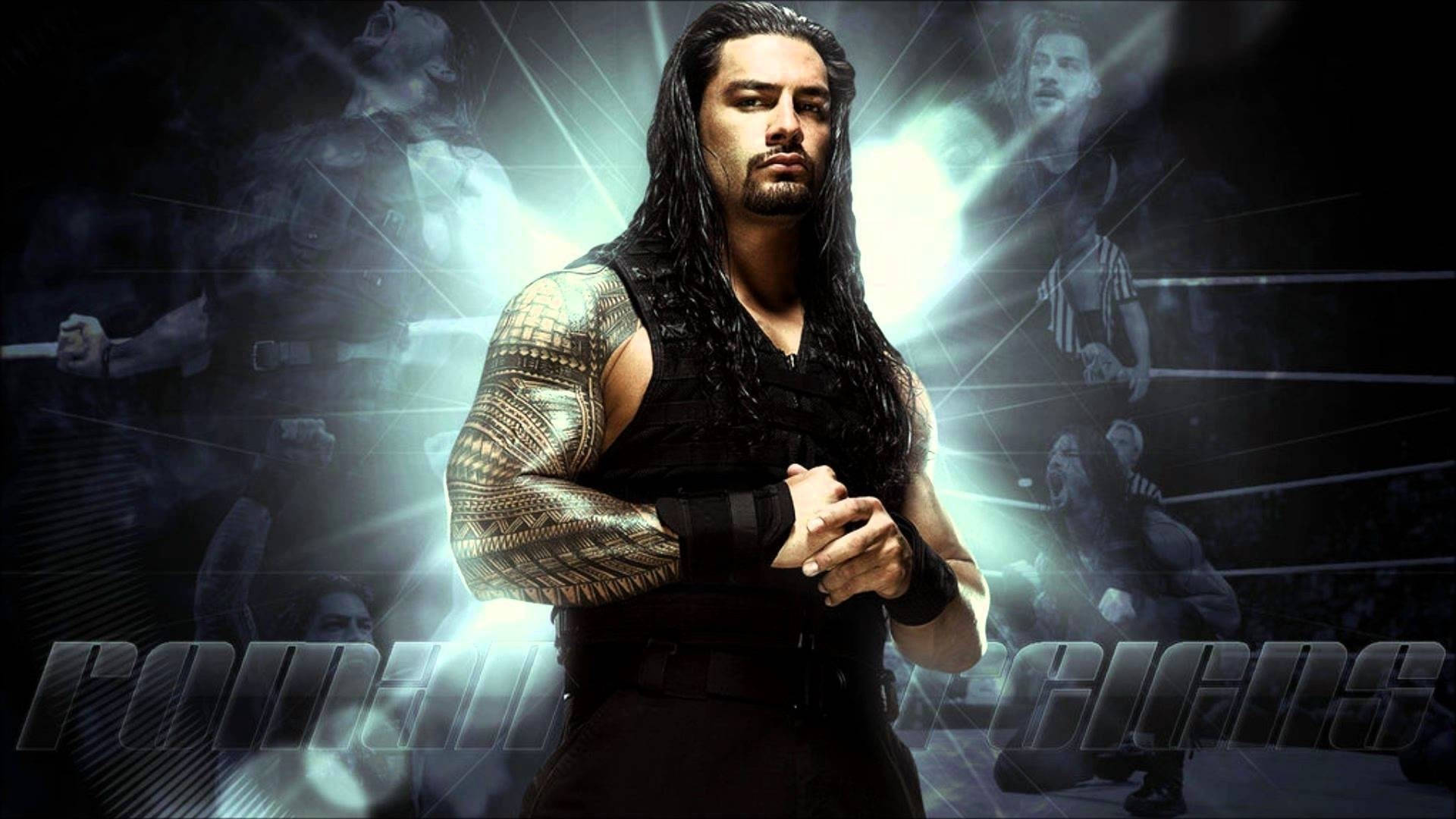 1920x1080 Download Roman Reigns Flare Illustration Wallpaper