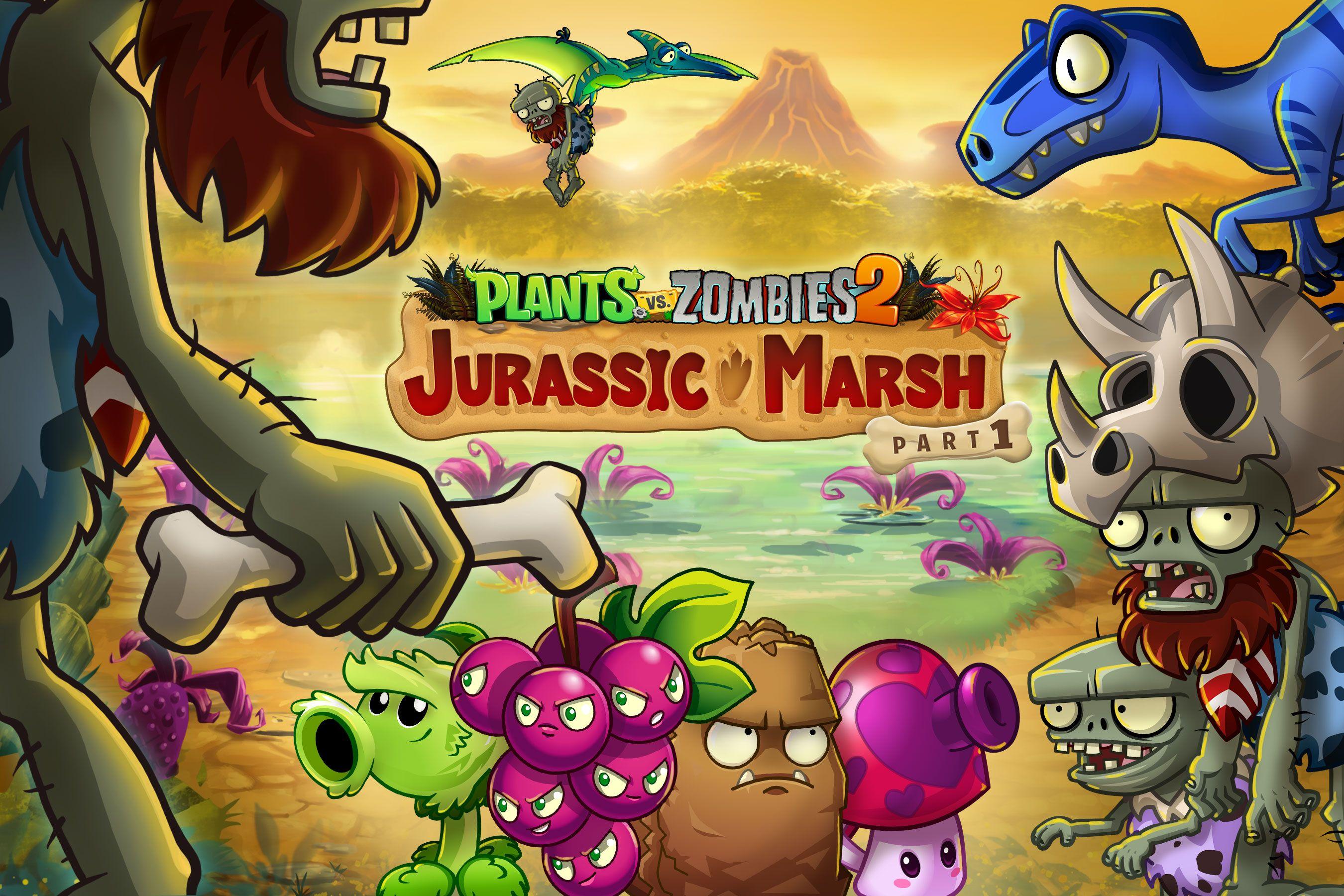 2700x1800 Plants vs. Zombies 2 Fall Update Adds New Dinosaurs