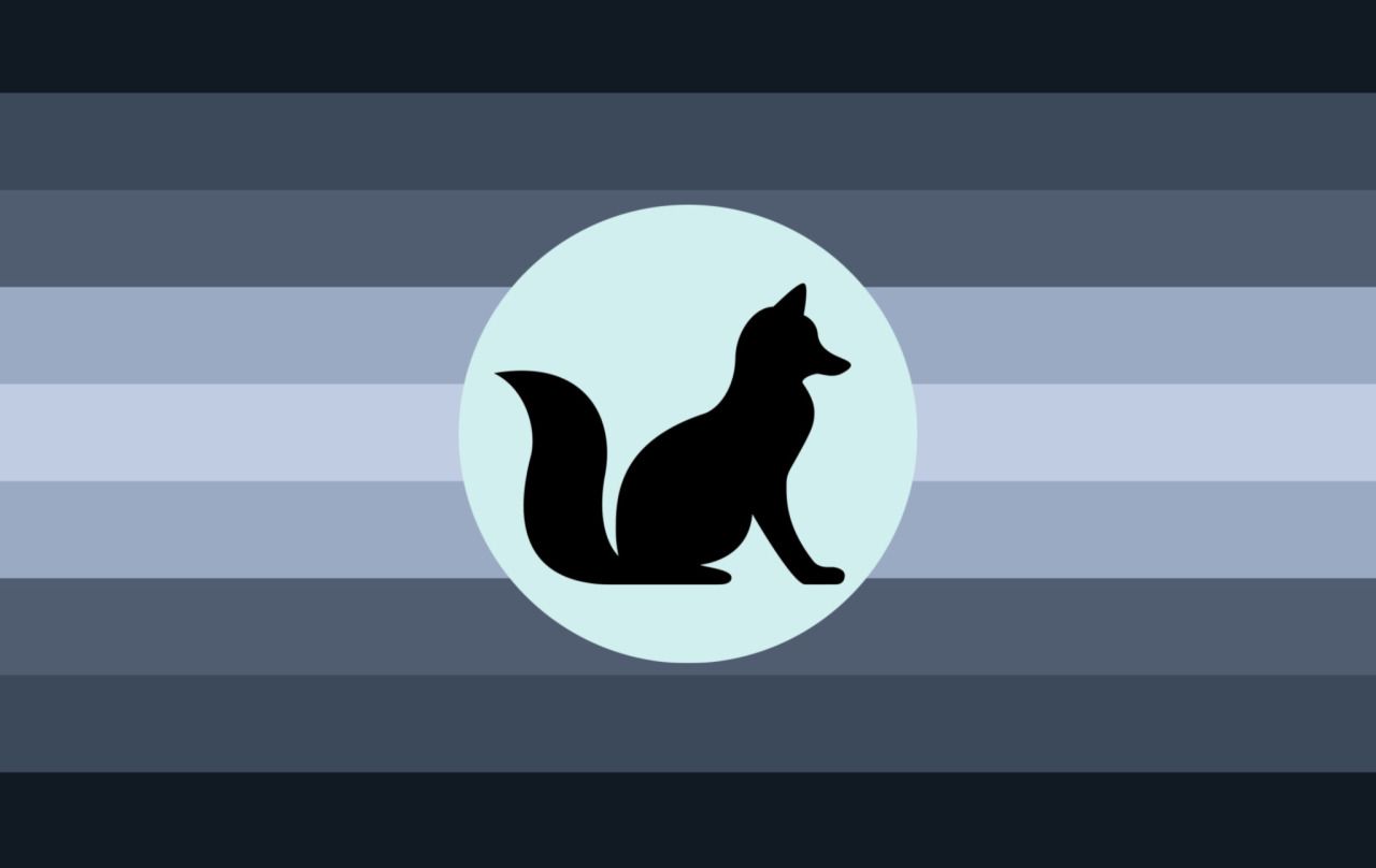 1280x808 Silver fox therian flag + userbox for