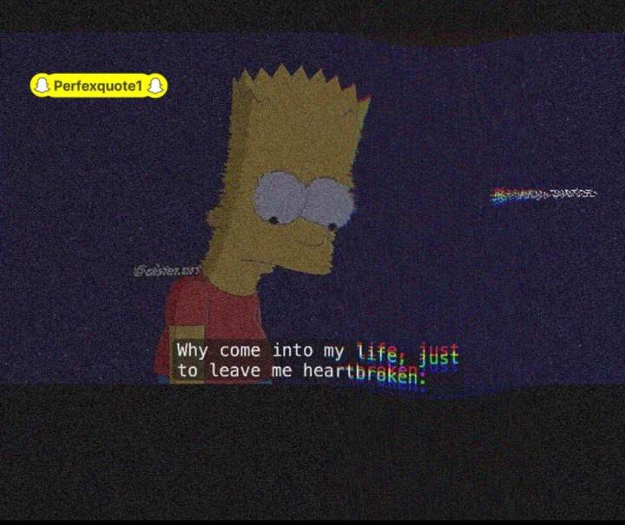Download Sad Bart Simpsons Alone Wallpaper