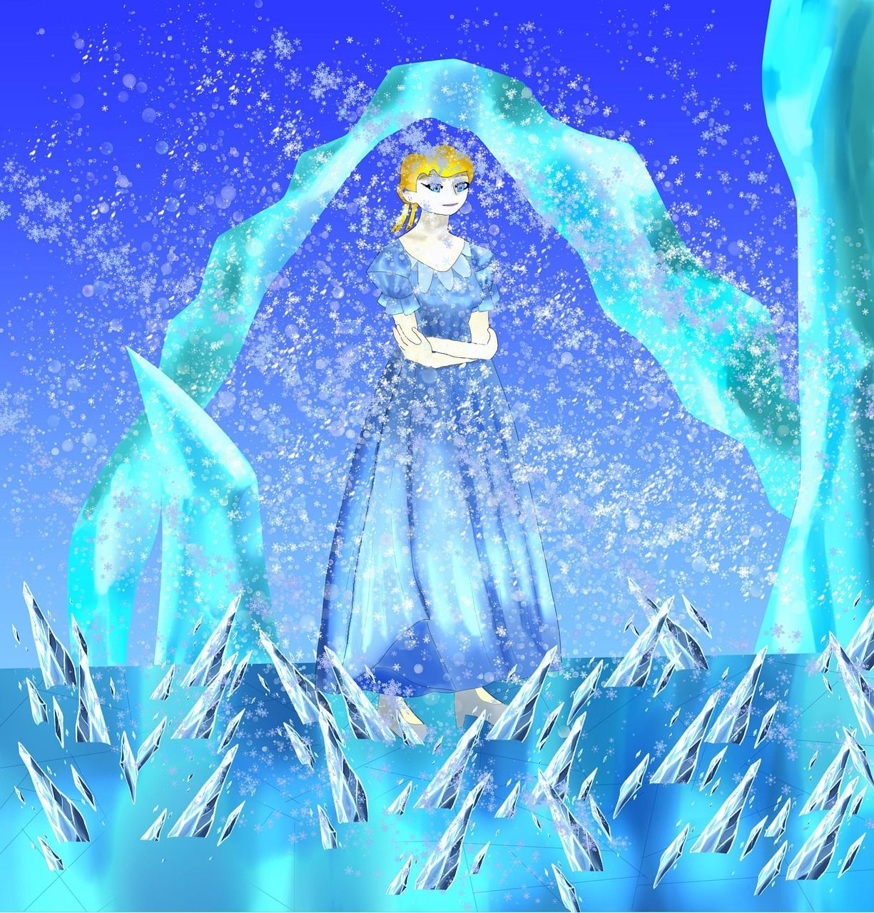 1225x1280 Download Ice Queen Winter Nature. Royalty Free Stock Illustration Image