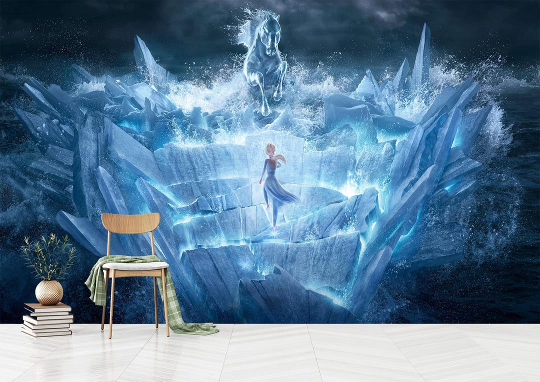 1080x764 Princess Elsa Kids Room Wallpaper: Frozen Wall Art (peel and Stick)