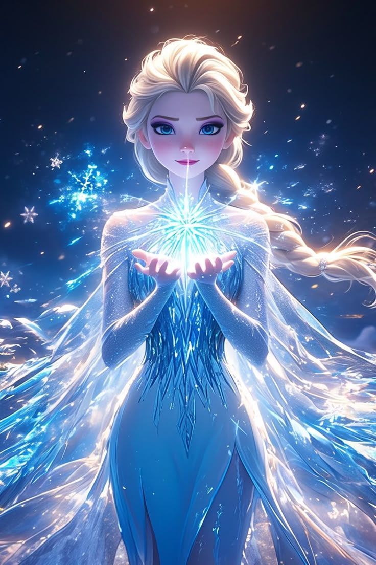736x1104 Ethereal Disney Frozen Elsa 4K Wallpaper Queen Digital Art