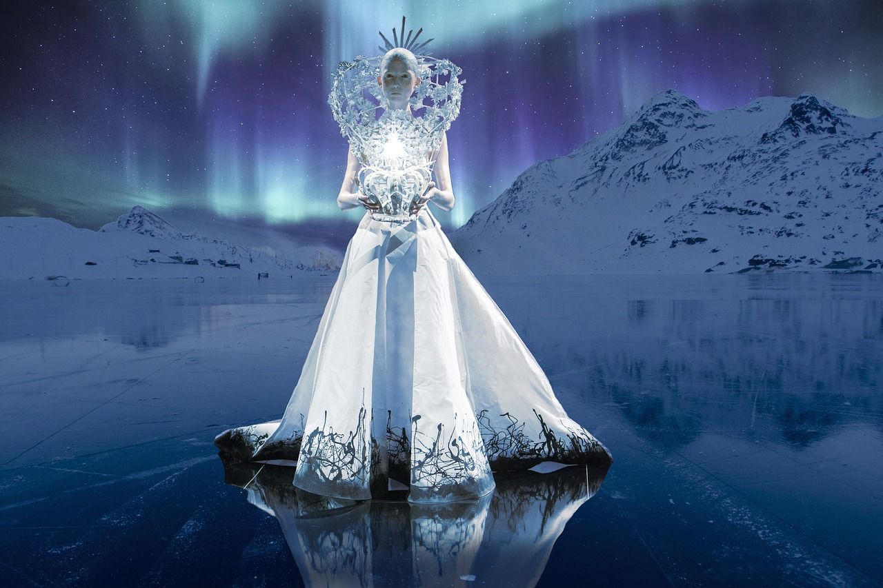 1280x853 Woman Ice Queen Winter Ai