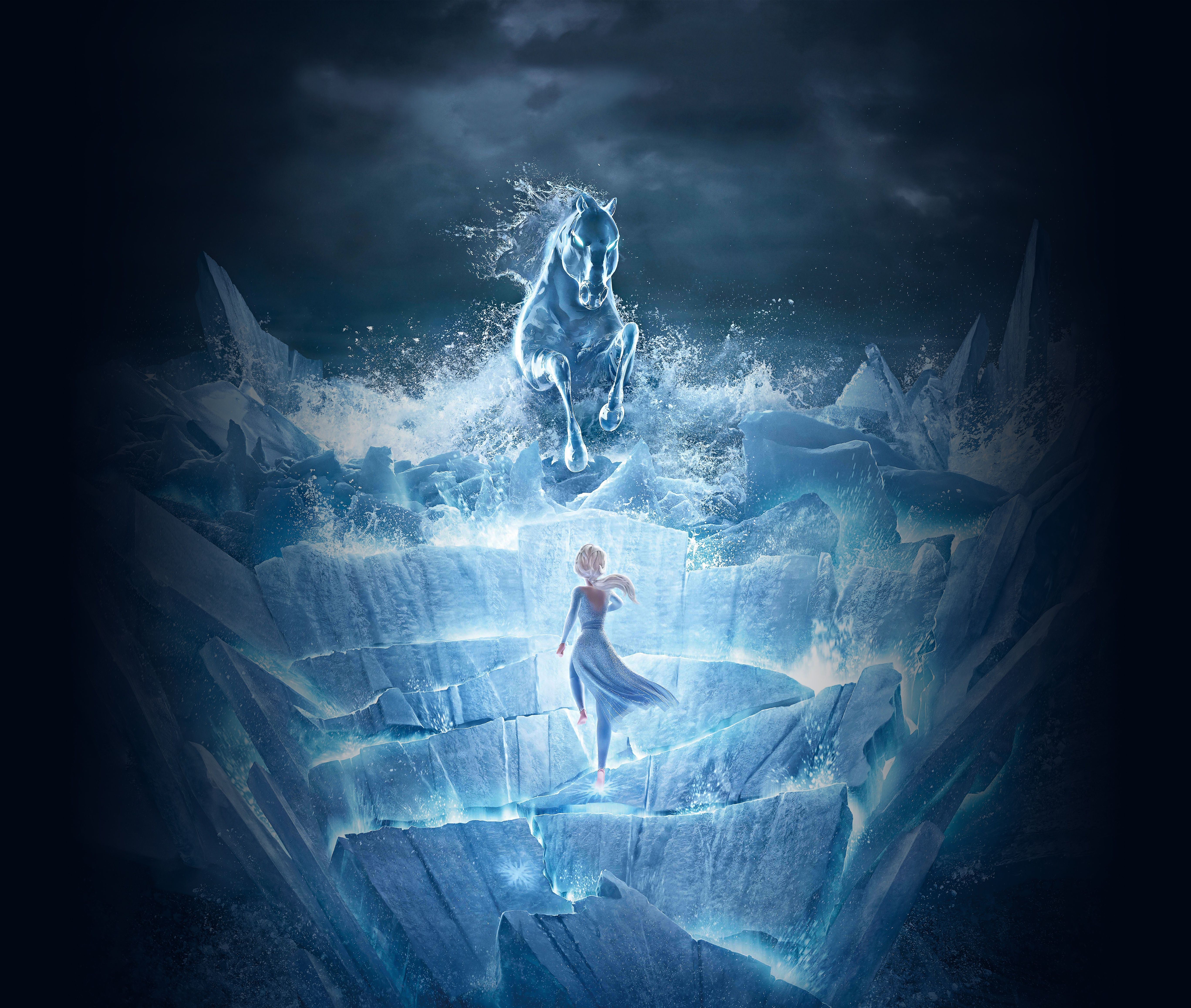 5470x4630 Wallpaper Frozen, red, ice, fantasy, forest, Blizzard, river, Anna for mobile and desktop, section фильмы, resolution 5470x4630