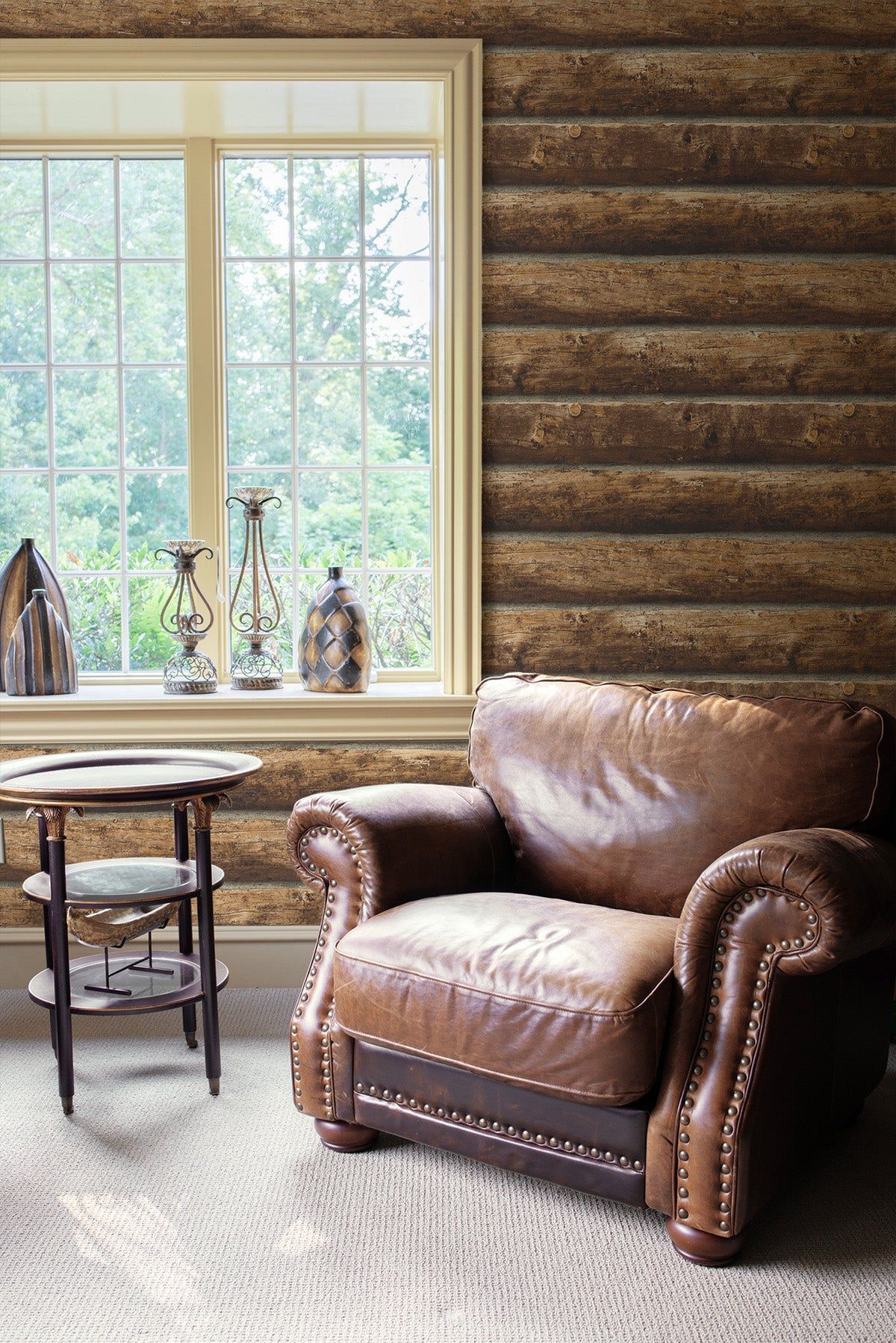 1200x1798 NextWall Log Cabin Peel and Stick Wallpaper