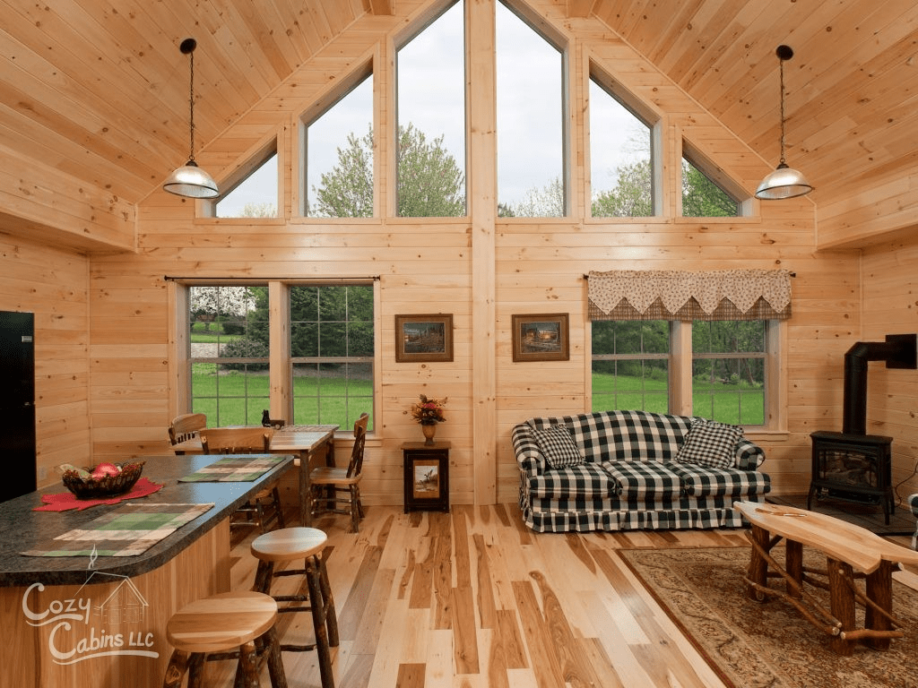 1024x768 Log Cabin Interior To Spark Inspiration