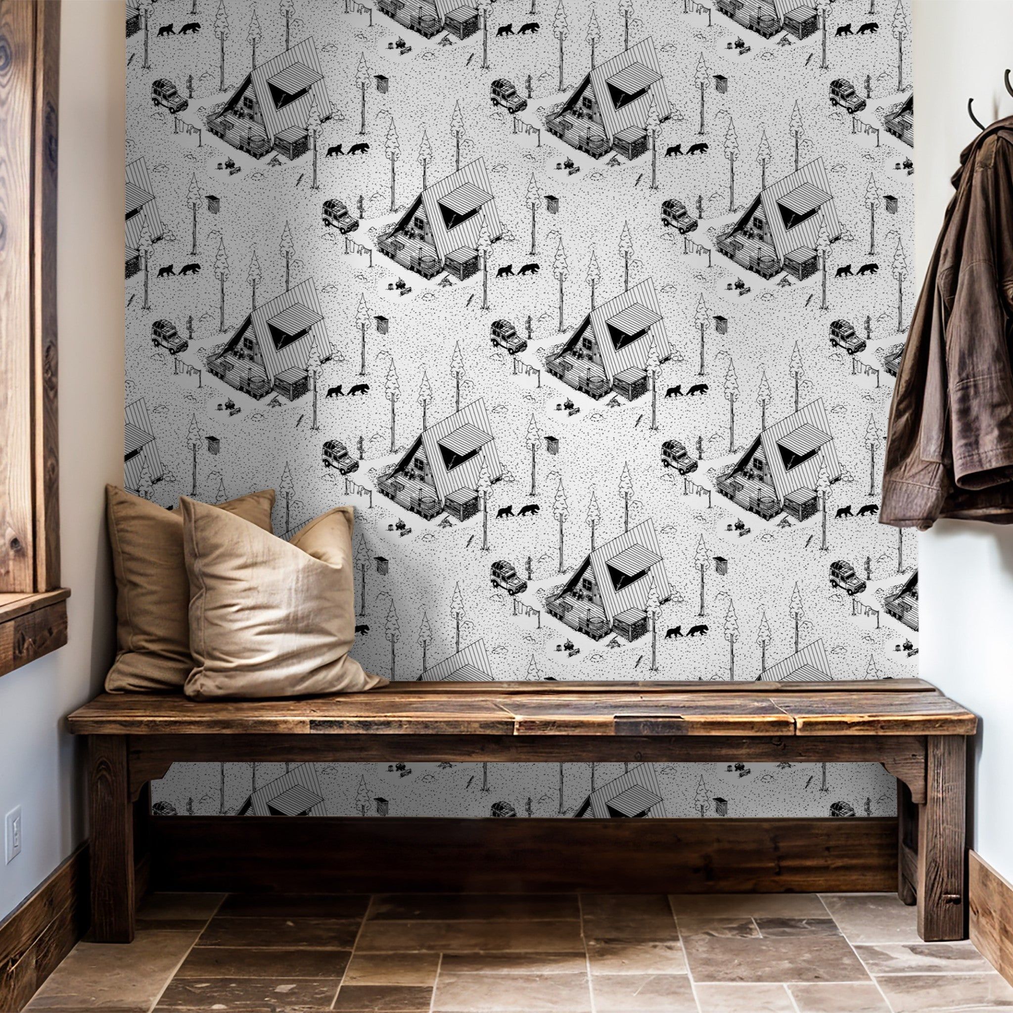 2048x2048 Cabin Cove Removable Wallpaper Friendly / 4 ft (H) x 19