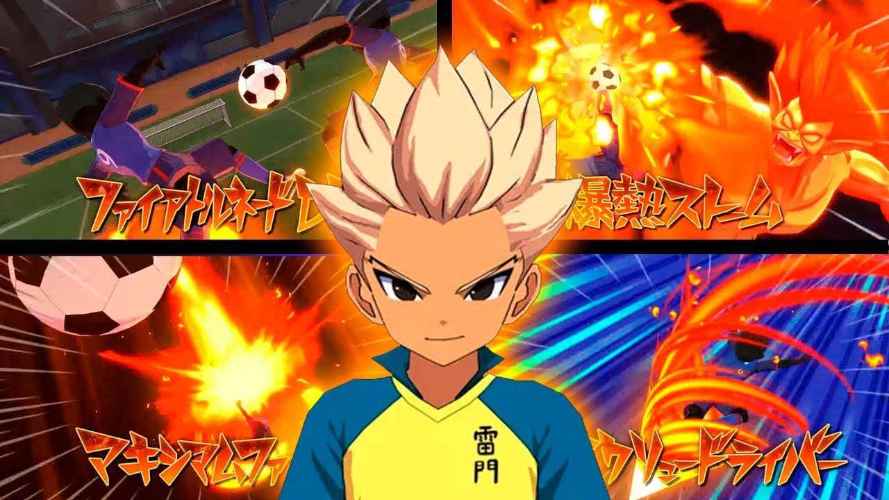 1280x720 All Gouenji Shuuya (Axel Blaze) technique preview in Inazuma Eleven Victory Road! (Anime + Games)