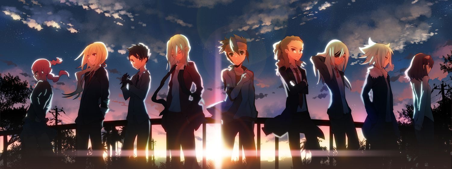 1500x563 afuro terumi endou mamoru fubuki shirou gouenji shuuya gouenji yuuka group inazuma eleven go otonashi haruna rugo sakuma jirou sunset utsunomiya toramaru. konachan.net.com Anime Wallpaper