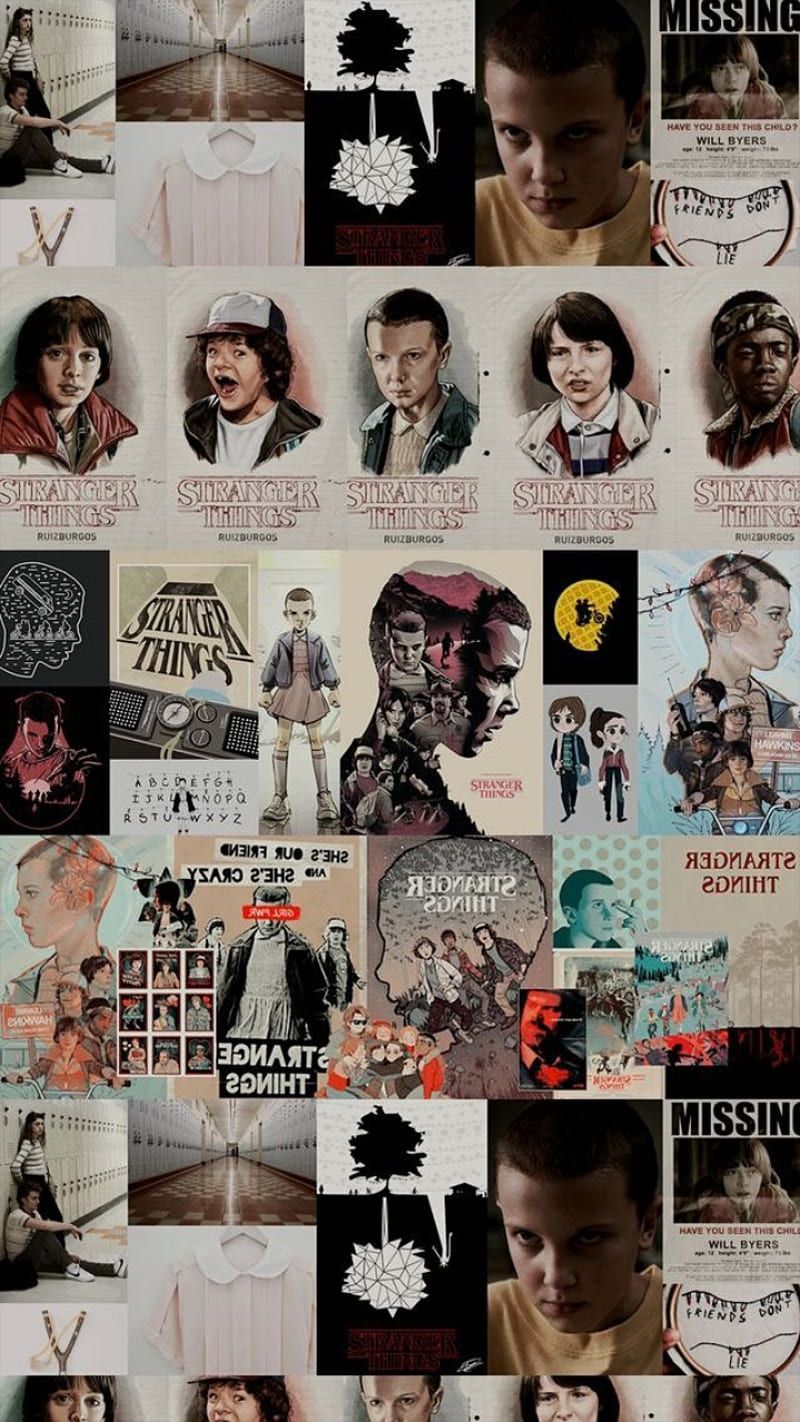 800x1422 CollageXstranger, collage, stranger things, HD phone wallpaper