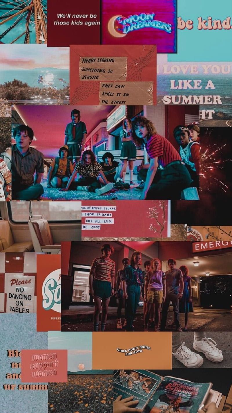 800x1422 ST collage, squad, stranger things, HD phone wallpaper