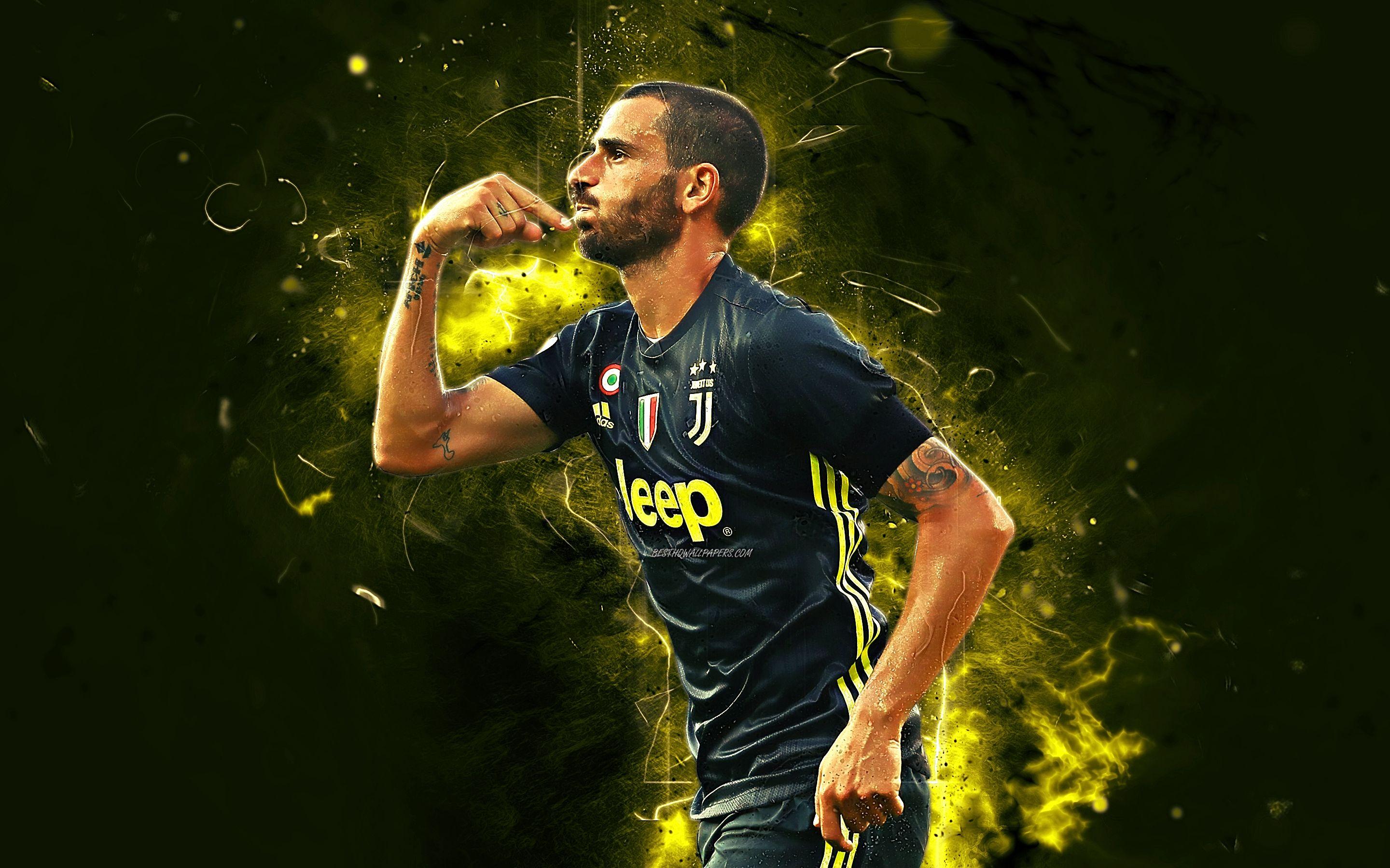 2880x1800 Download wallpaper Leonardo Bonucci, black uniform, italian