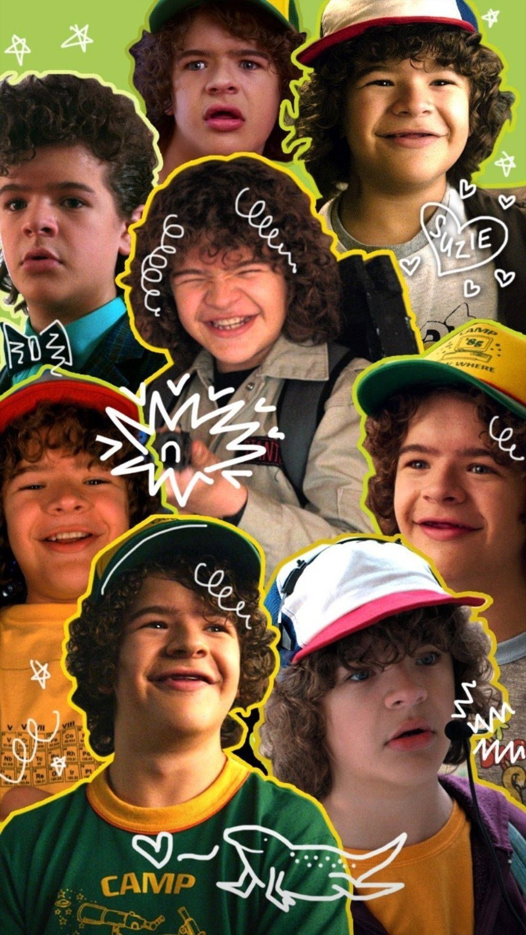1080x1920 Download Collage Of Dustin Stranger Things Wallpaper