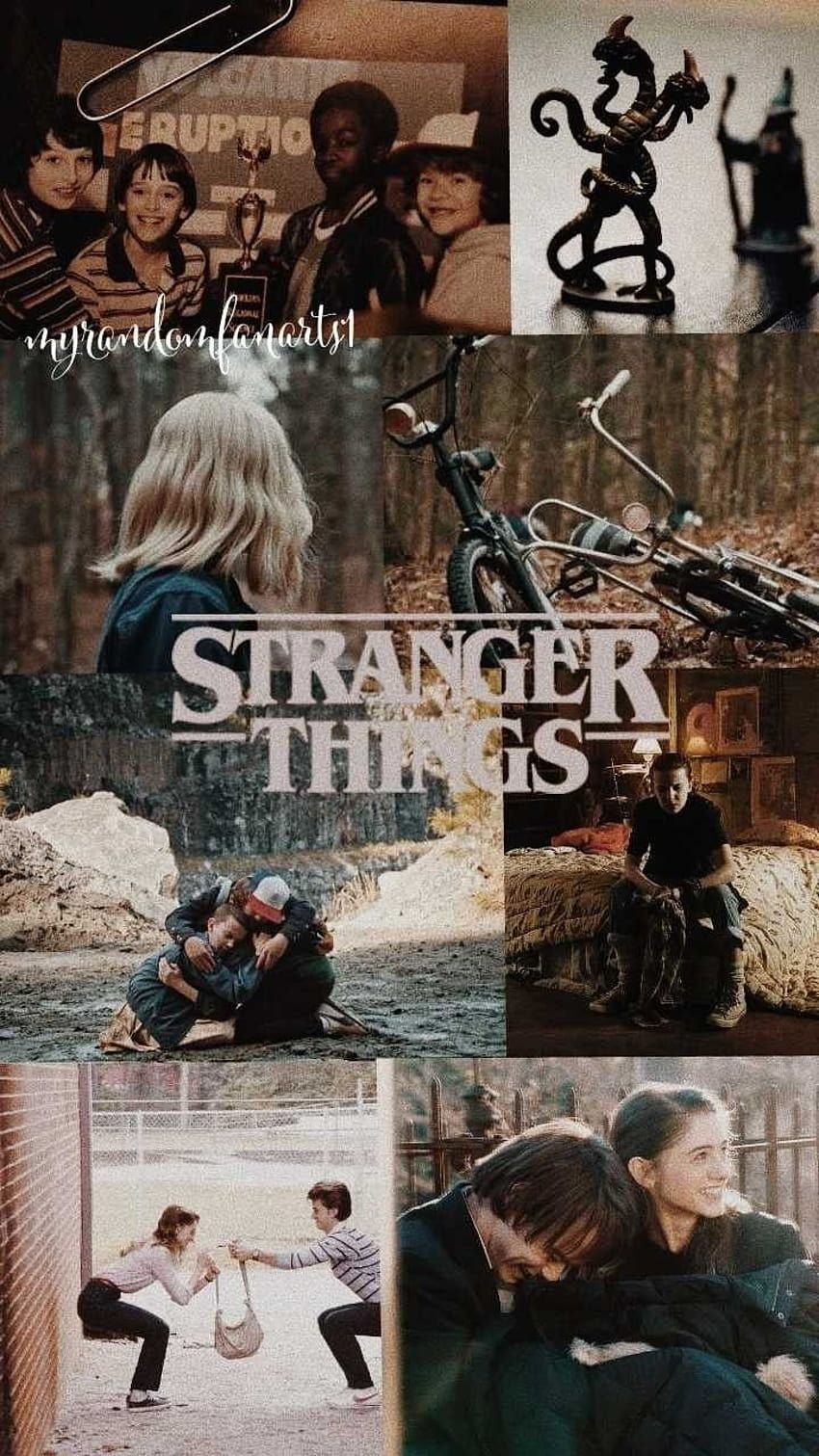 850x1511 Zosia Gębska on • Random things •, stranger things collage HD phone wallpaper