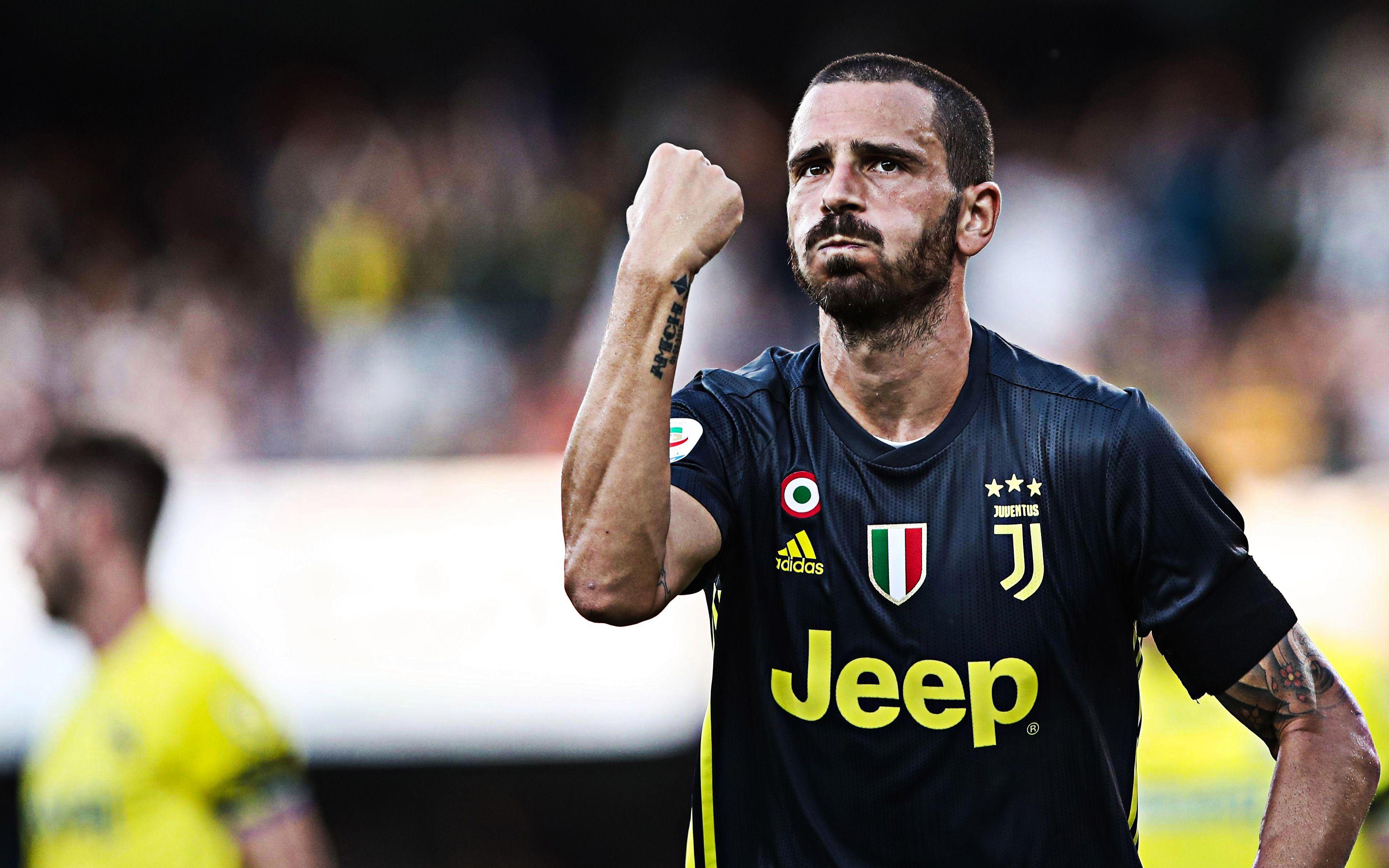 3840x2400 Download wallpaper 4k, Leonardo Bonucci, match, italian