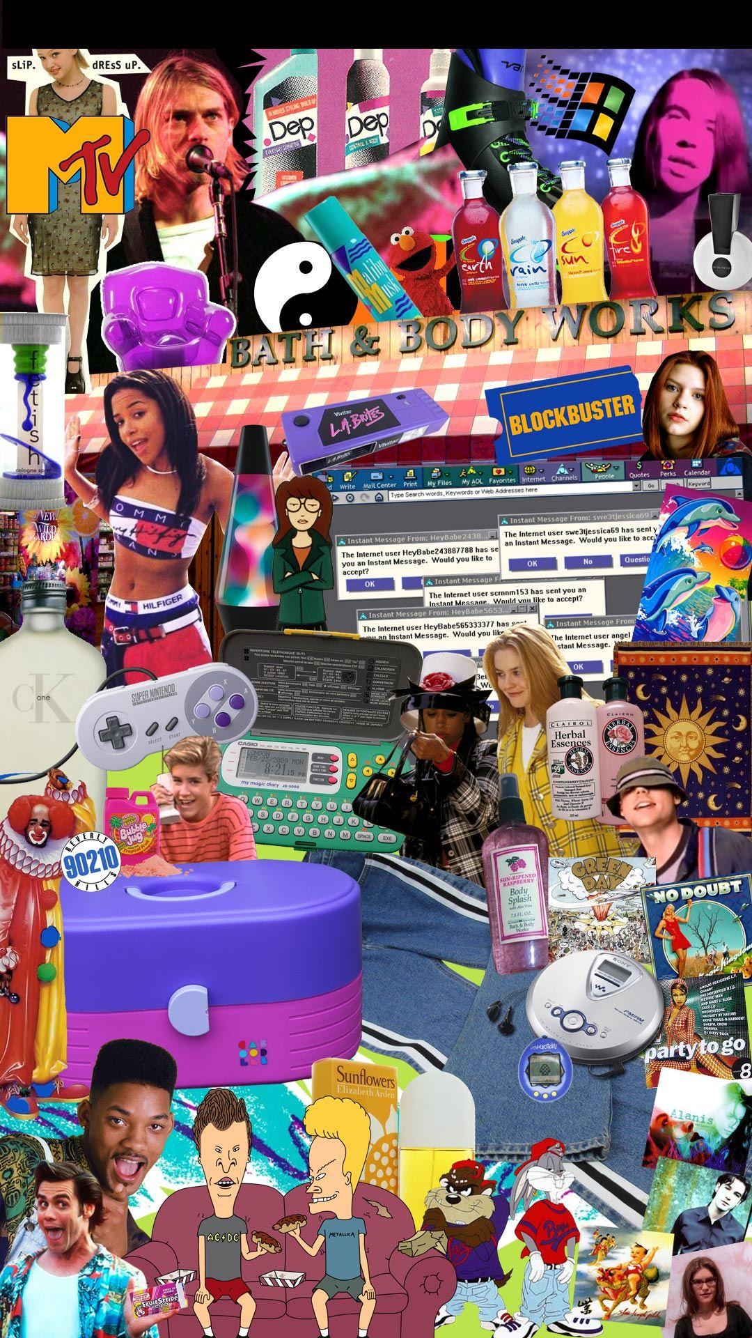 90s collage wallpaper