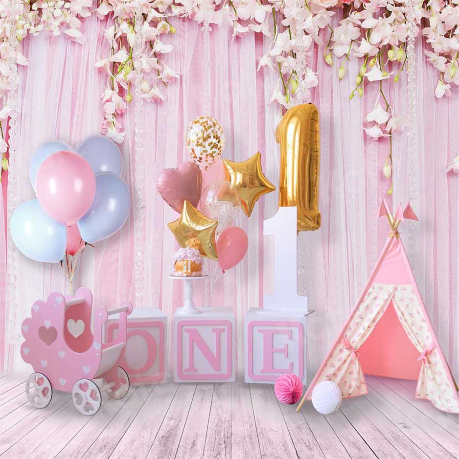 938x938 Barbie Backdrop DORCEV 10x10ft Glittering Happy Birthday Photo Backdrop Balloons Wall Birthday Party Photography Background Lady Birthday Decor Kids Girls 1st Birthday Party Banner Cake Table Wallpaper Supplies Stitch Backdrop